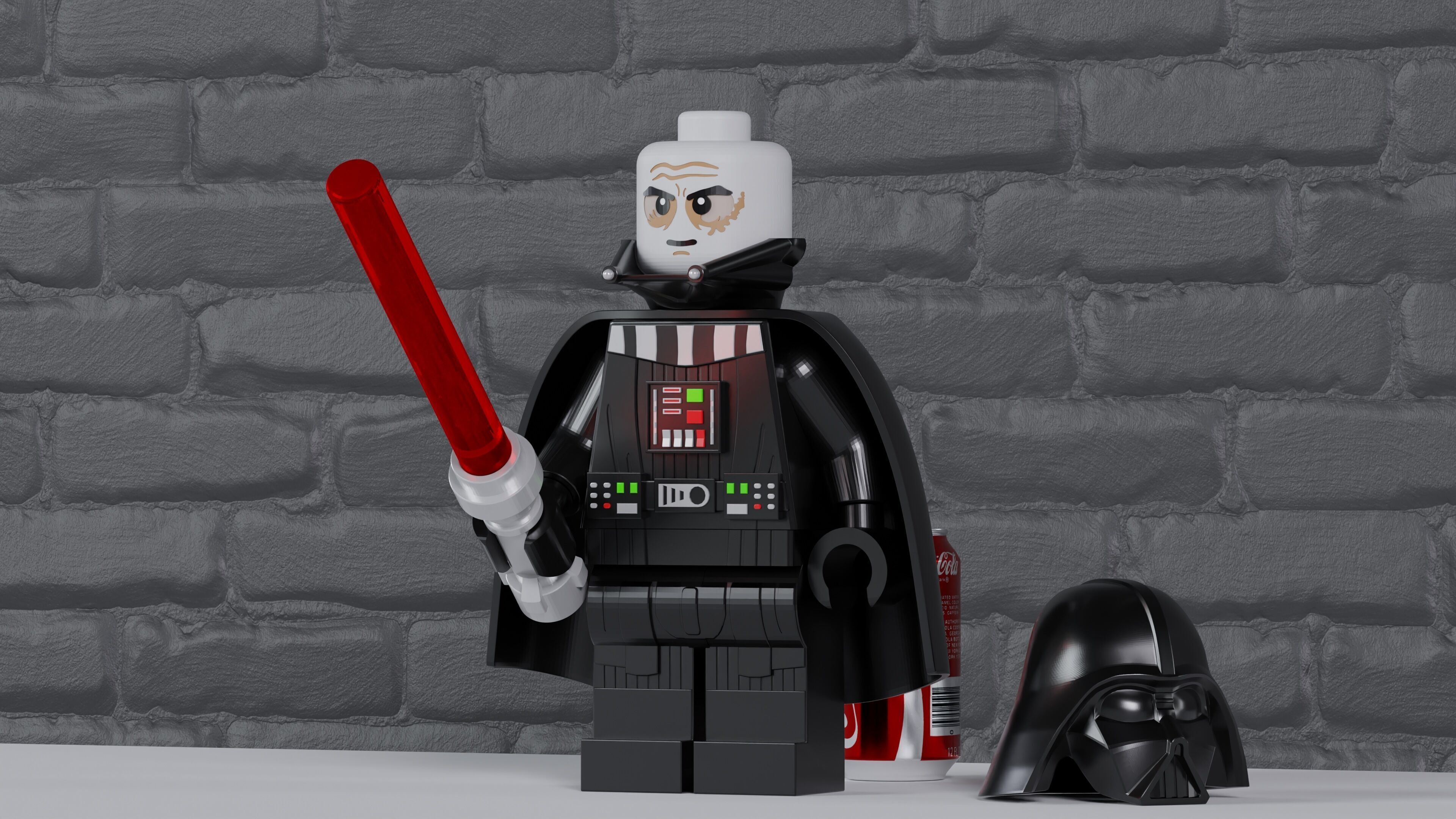 Lego Darth Vader Maxifig - Fully Articulated  3D print model_2