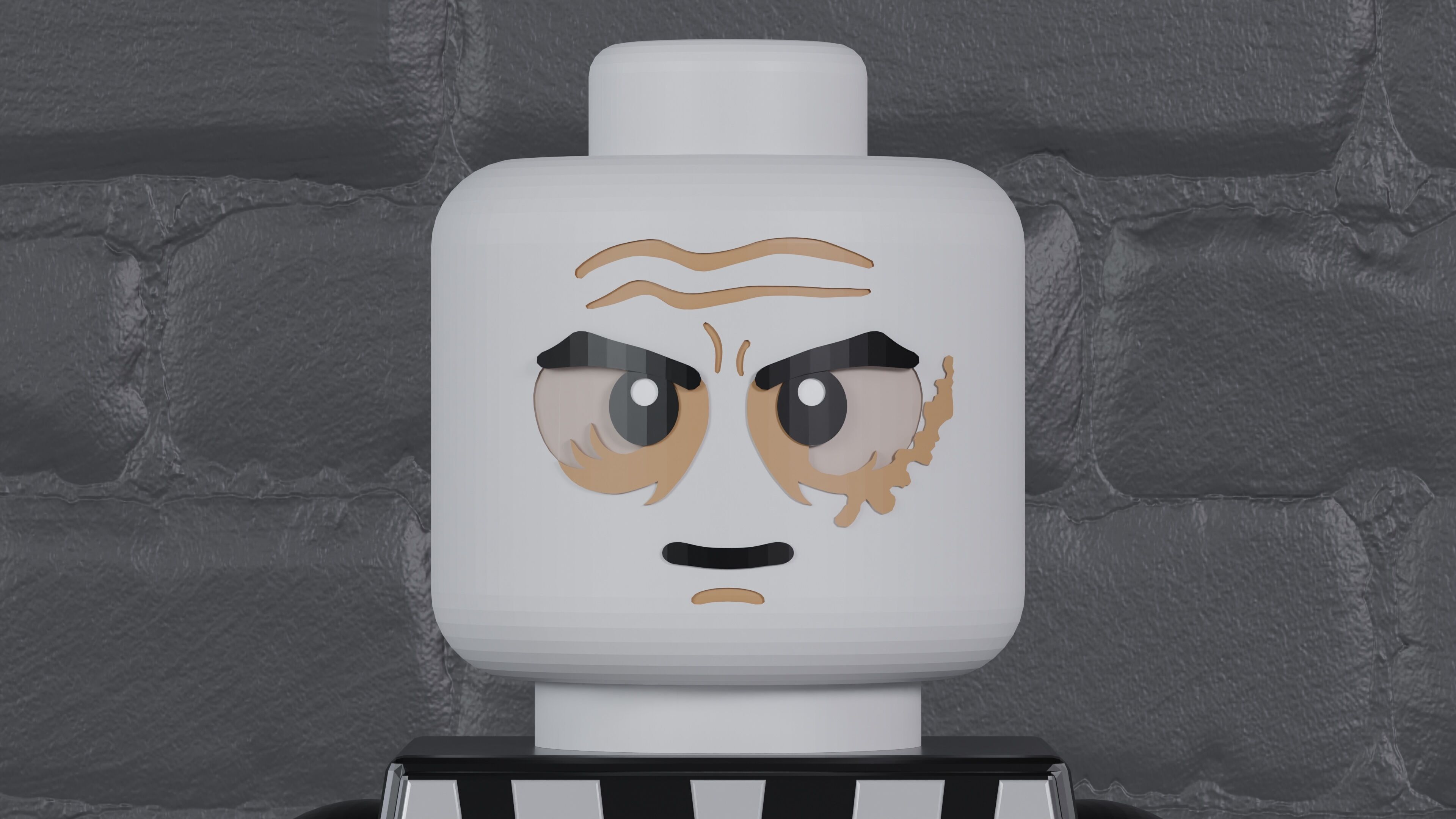 Lego Darth Vader Maxifig - Fully Articulated  3D print model_6