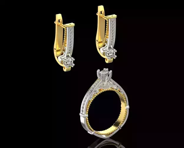 Ring and Earrings set N80