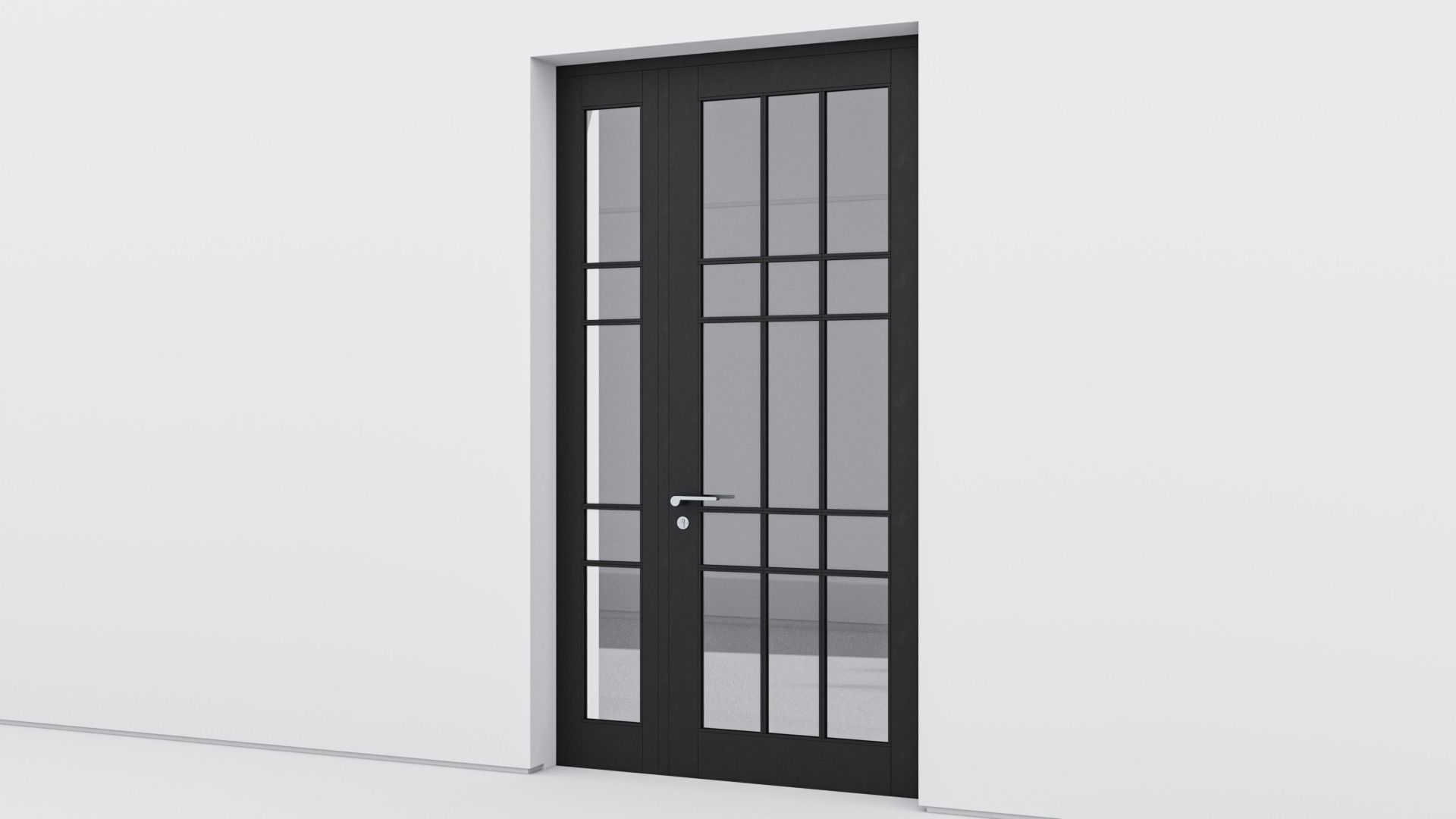 Aluminium door 177 3D model_1