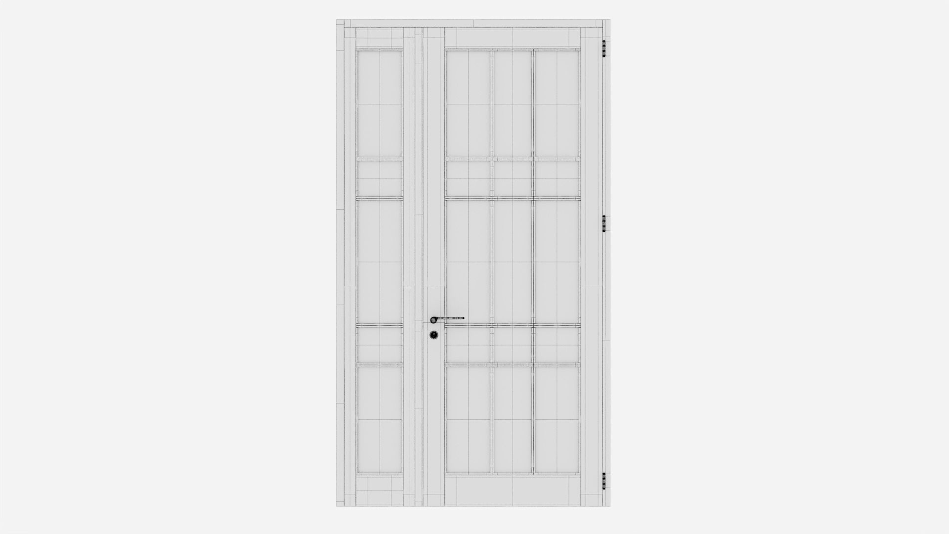 Aluminium door 177 3D model_5