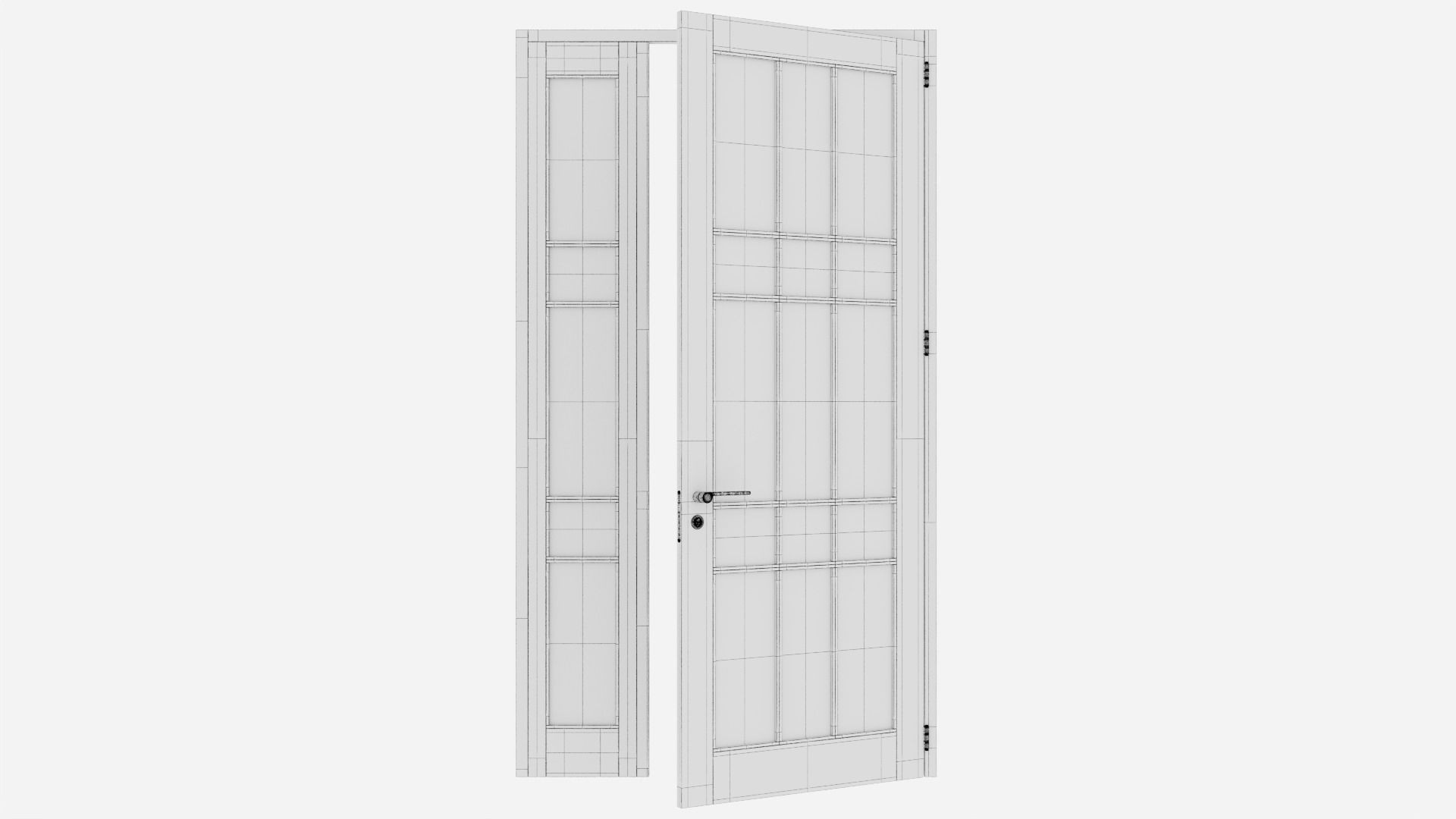 Aluminium door 177 3D model_6