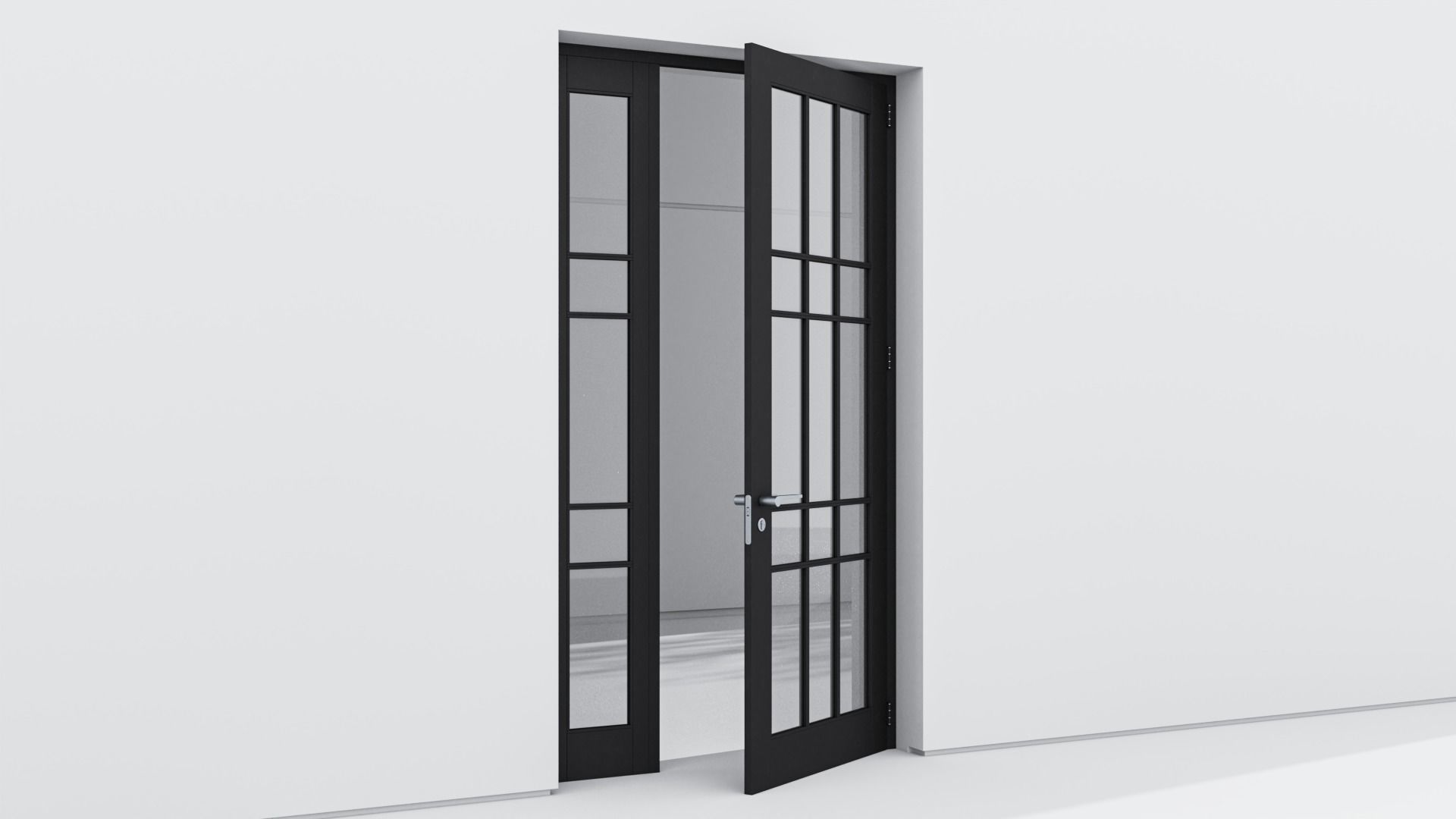 Aluminium door 177 3D model_3