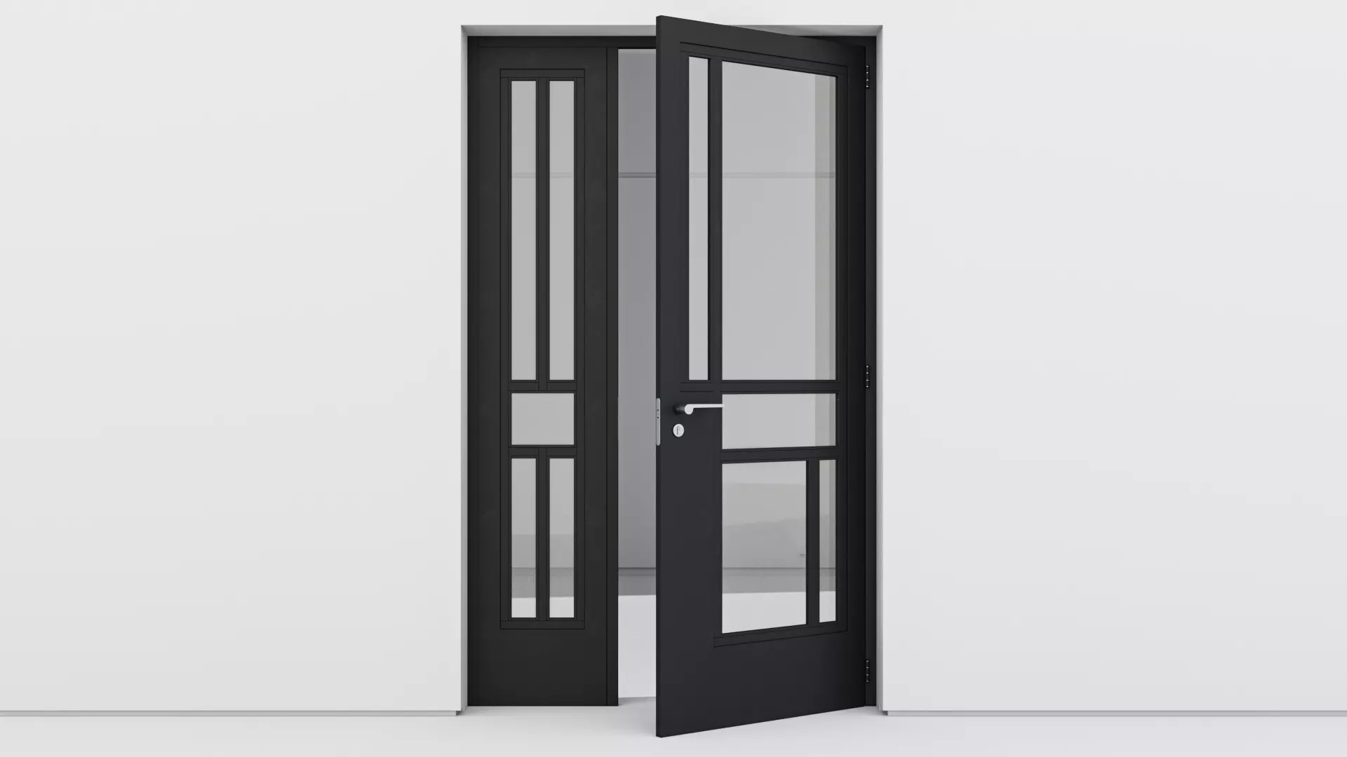 Aluminium door 178 3D model_0