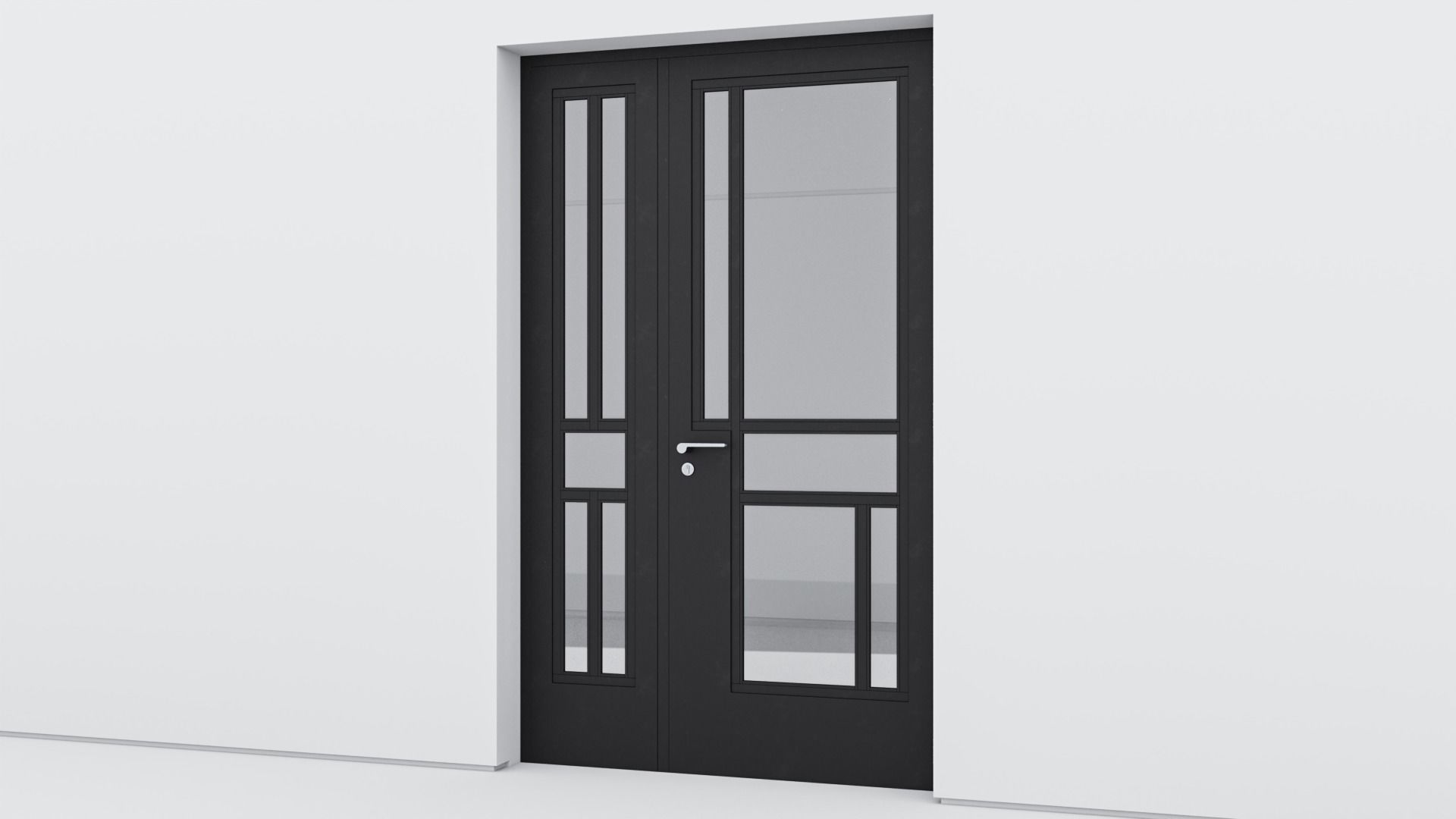 Aluminium door 178 3D model_2