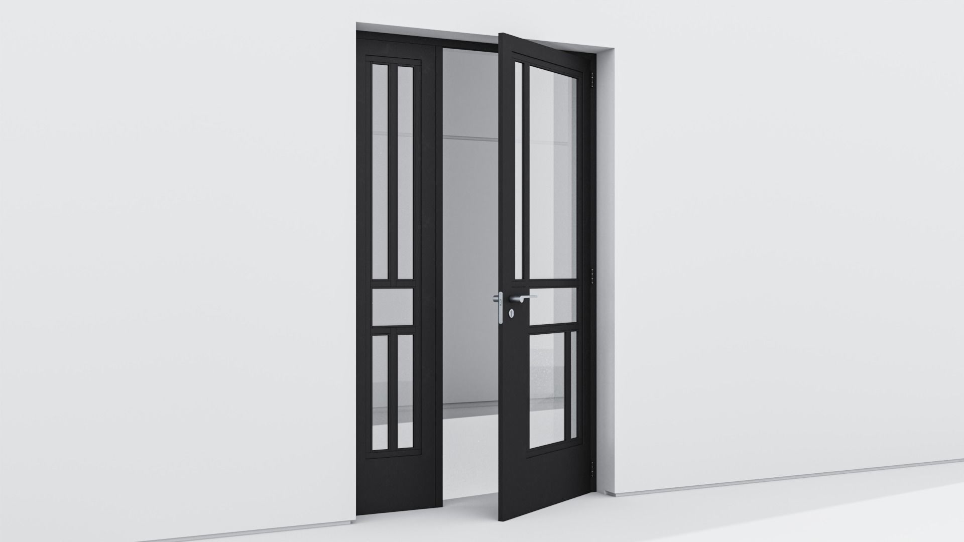 Aluminium door 178 3D model_3