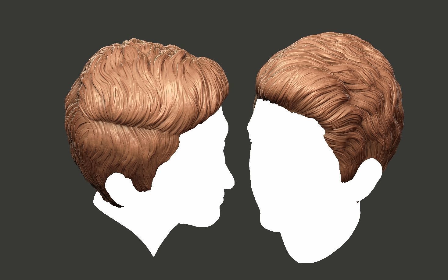 Male Hairstyle 3D print model_5