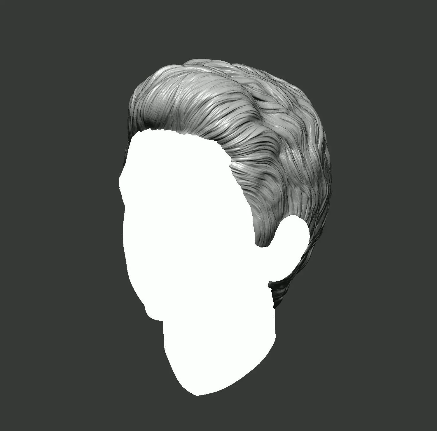 Male Hairstyle 3D print model_0