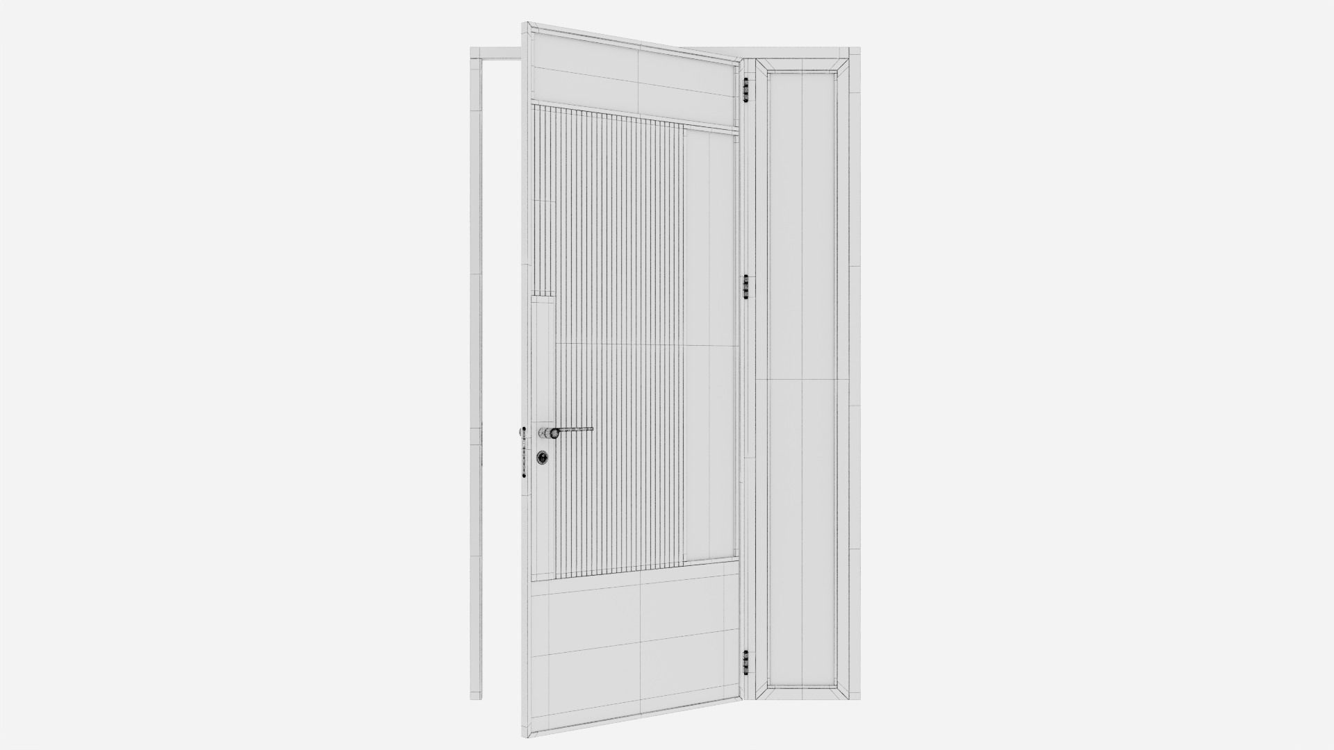 Aluminium door 179 3D model_6
