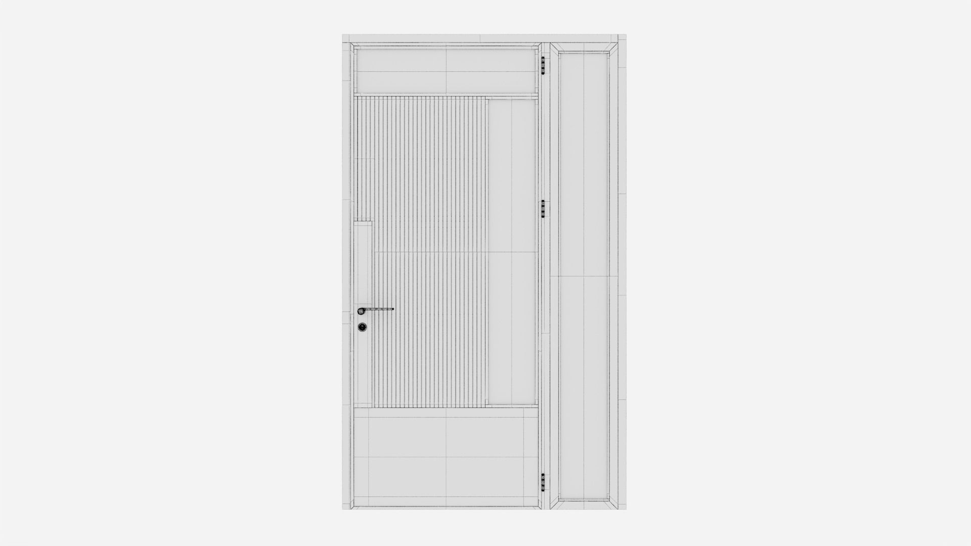 Aluminium door 179 3D model_5