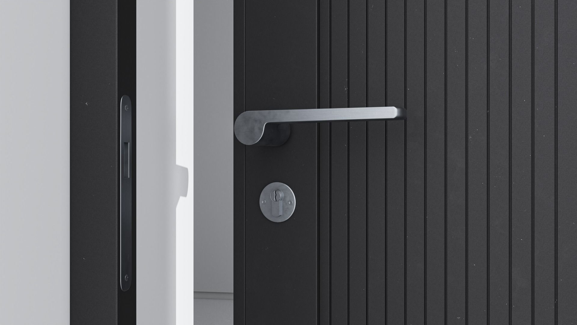 Aluminium door 179 3D model_4