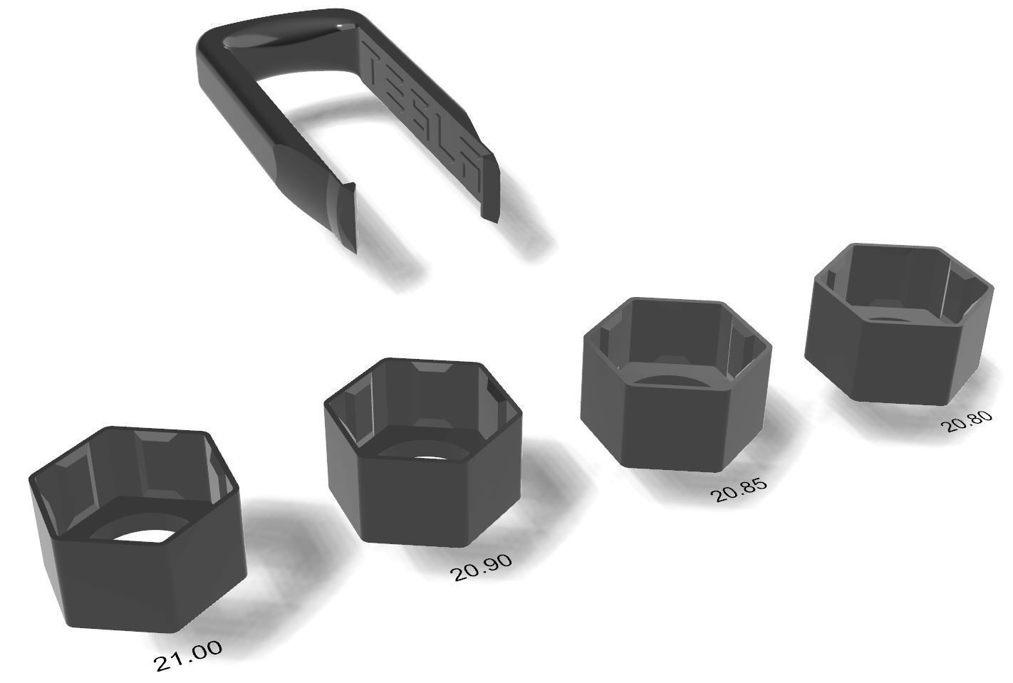 mjs2302 Tesla lug nut covers 3D print kit 3D print model_7