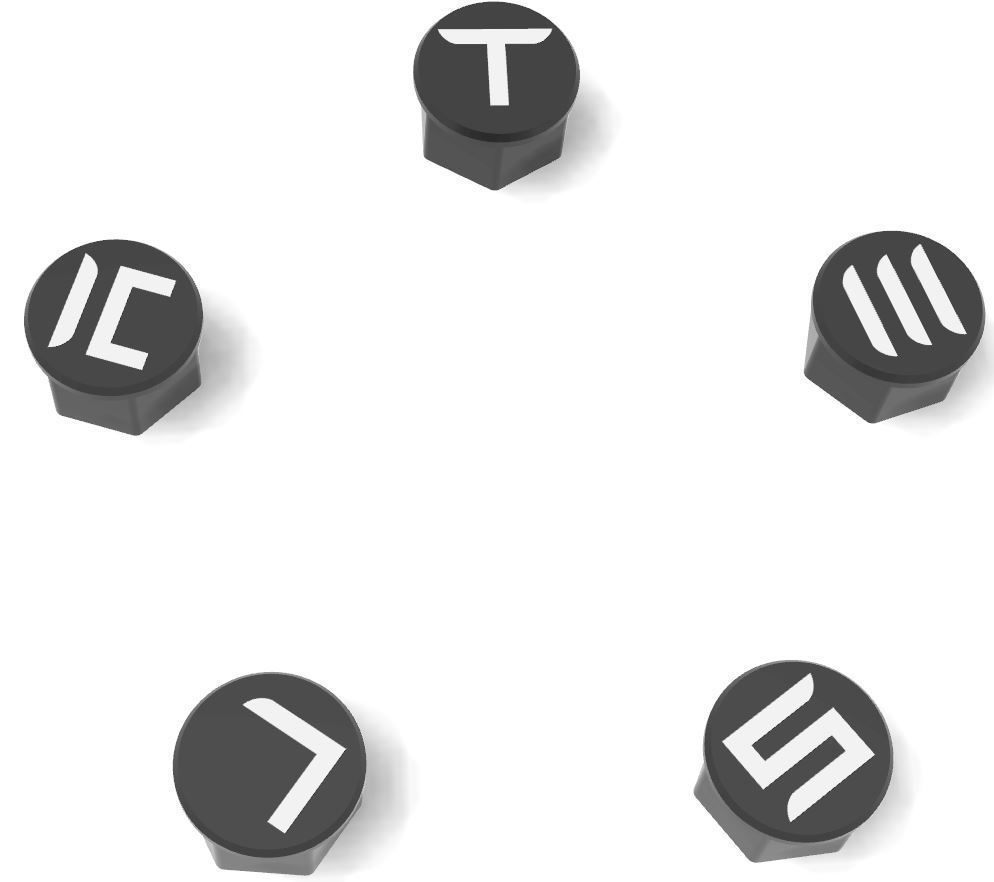 mjs2302 Tesla lug nut covers 3D print kit 3D print model_3