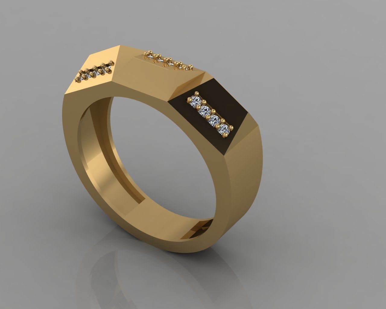 marriage ring 3D print model_12