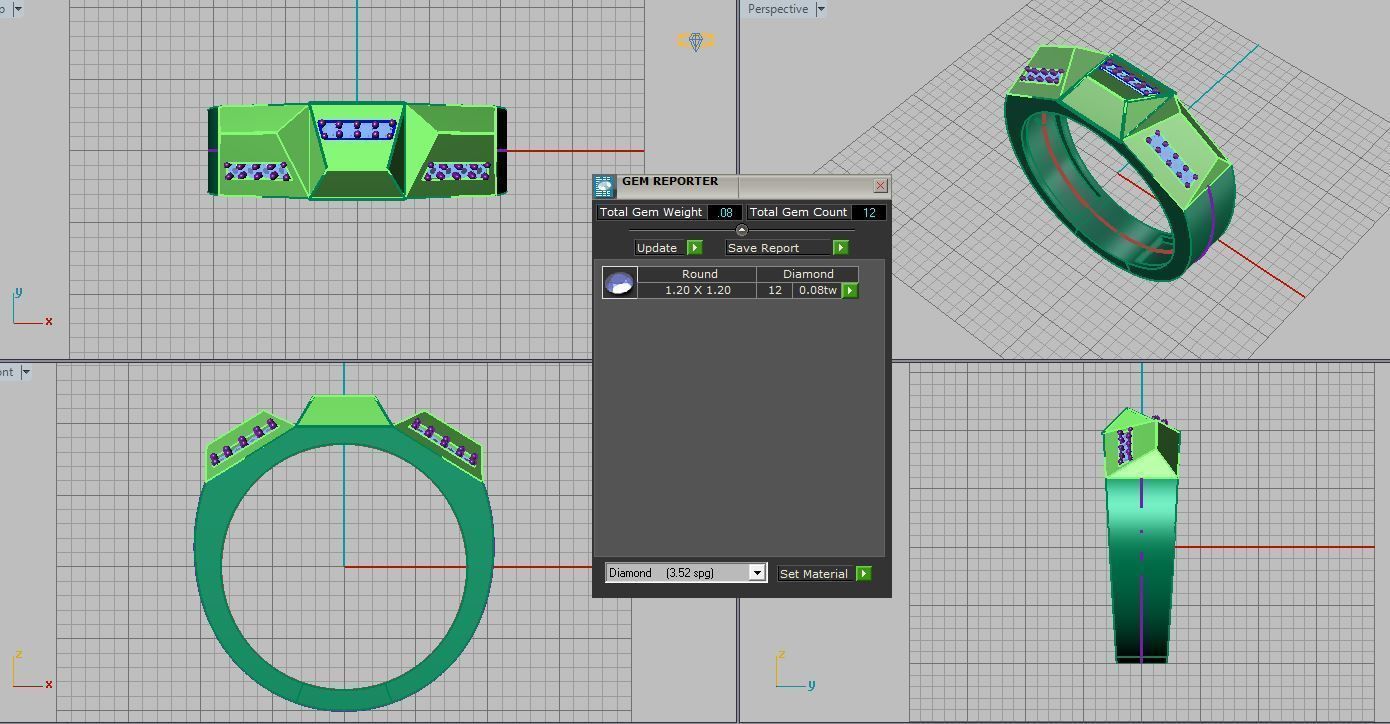 marriage ring 3D print model_10