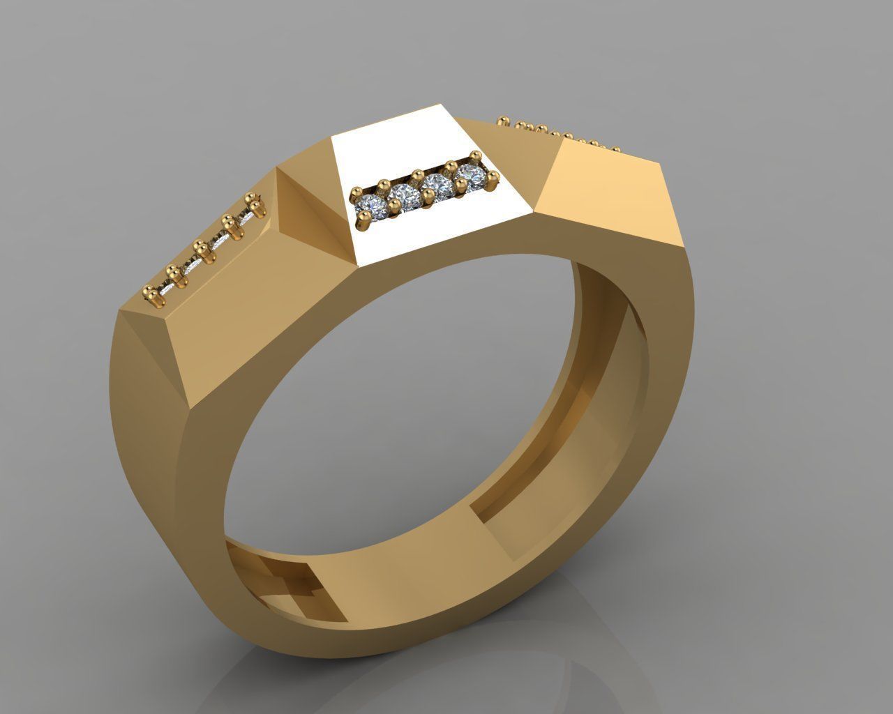 marriage ring 3D print model_13