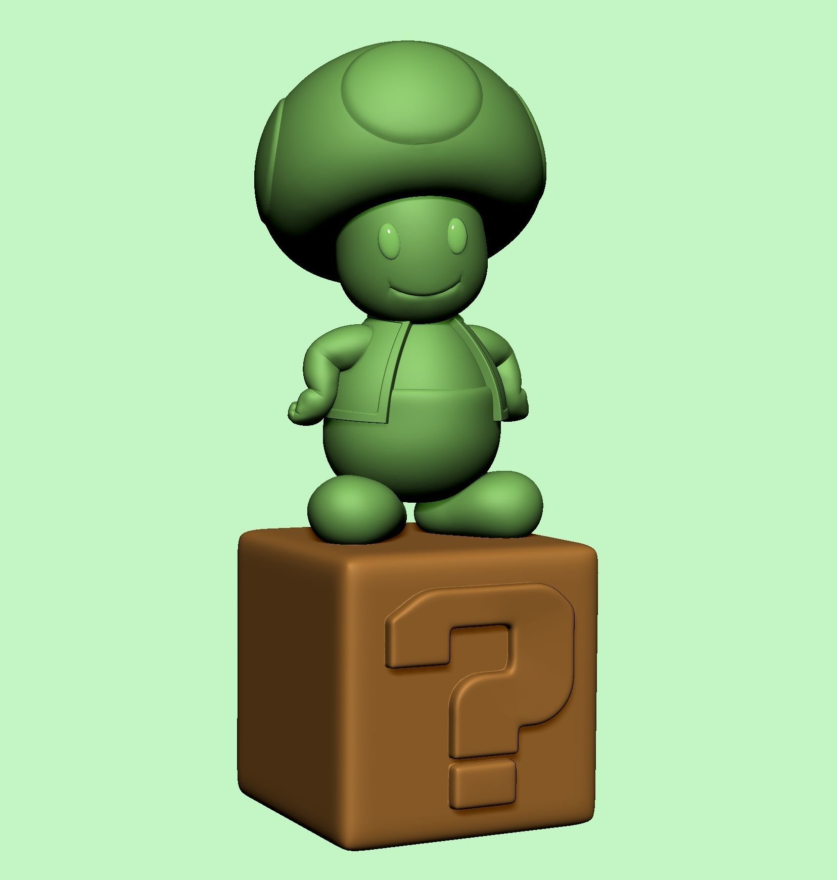 TOAD MARIO BROS 3D print model_3