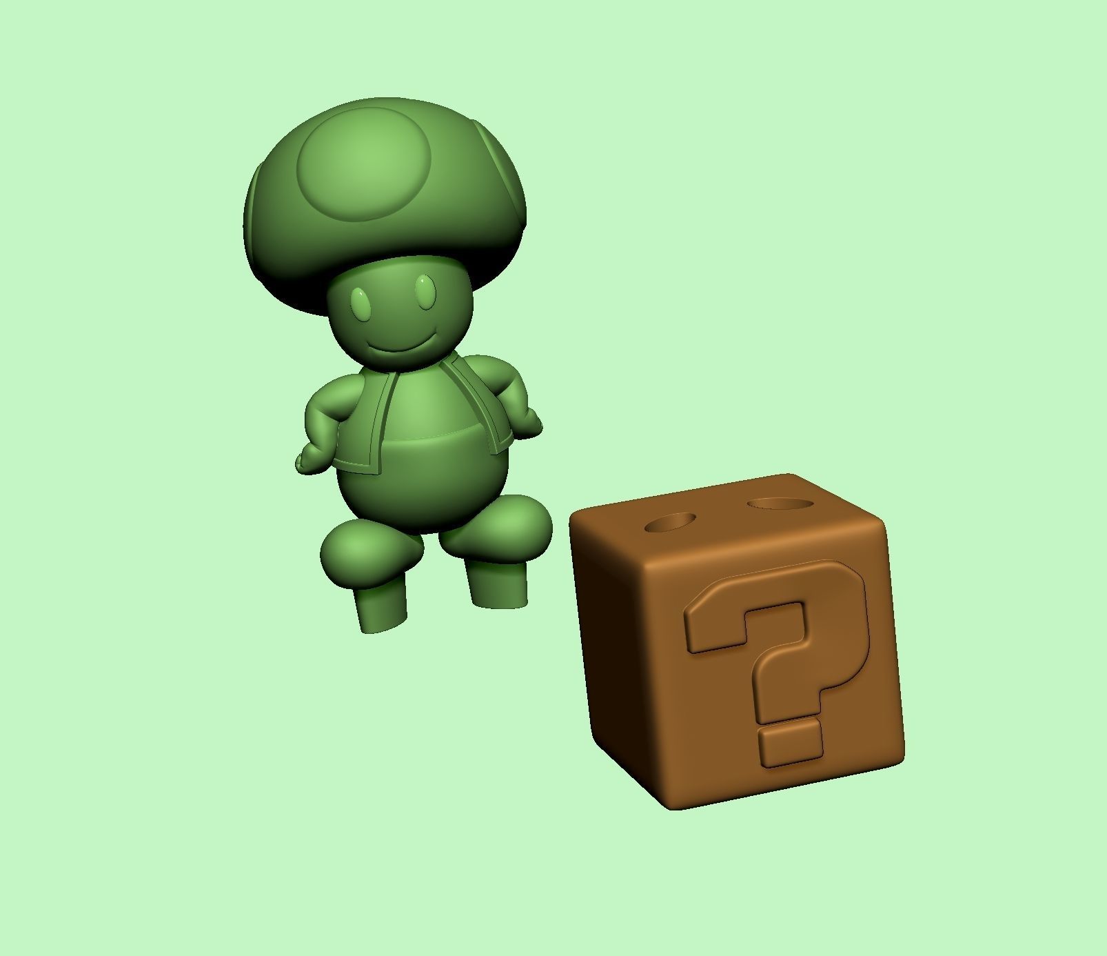 TOAD MARIO BROS 3D print model_4