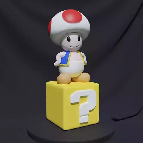 TOAD MARIO BROS 3D print model