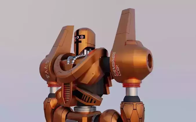 Mecha Giant Robot Anime - Robo Gigante Low-poly 3D model