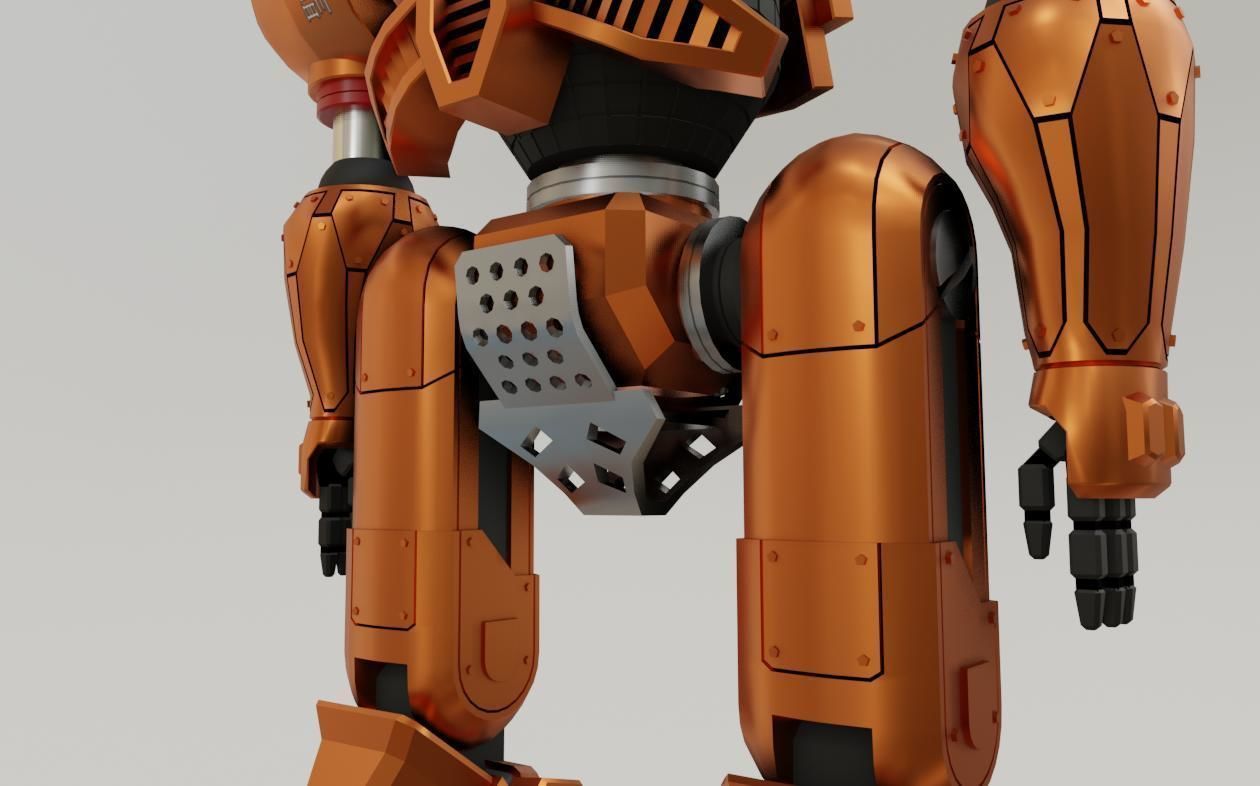 Mecha Giant Robot Anime - Robo Gigante Low-poly 3D model_20