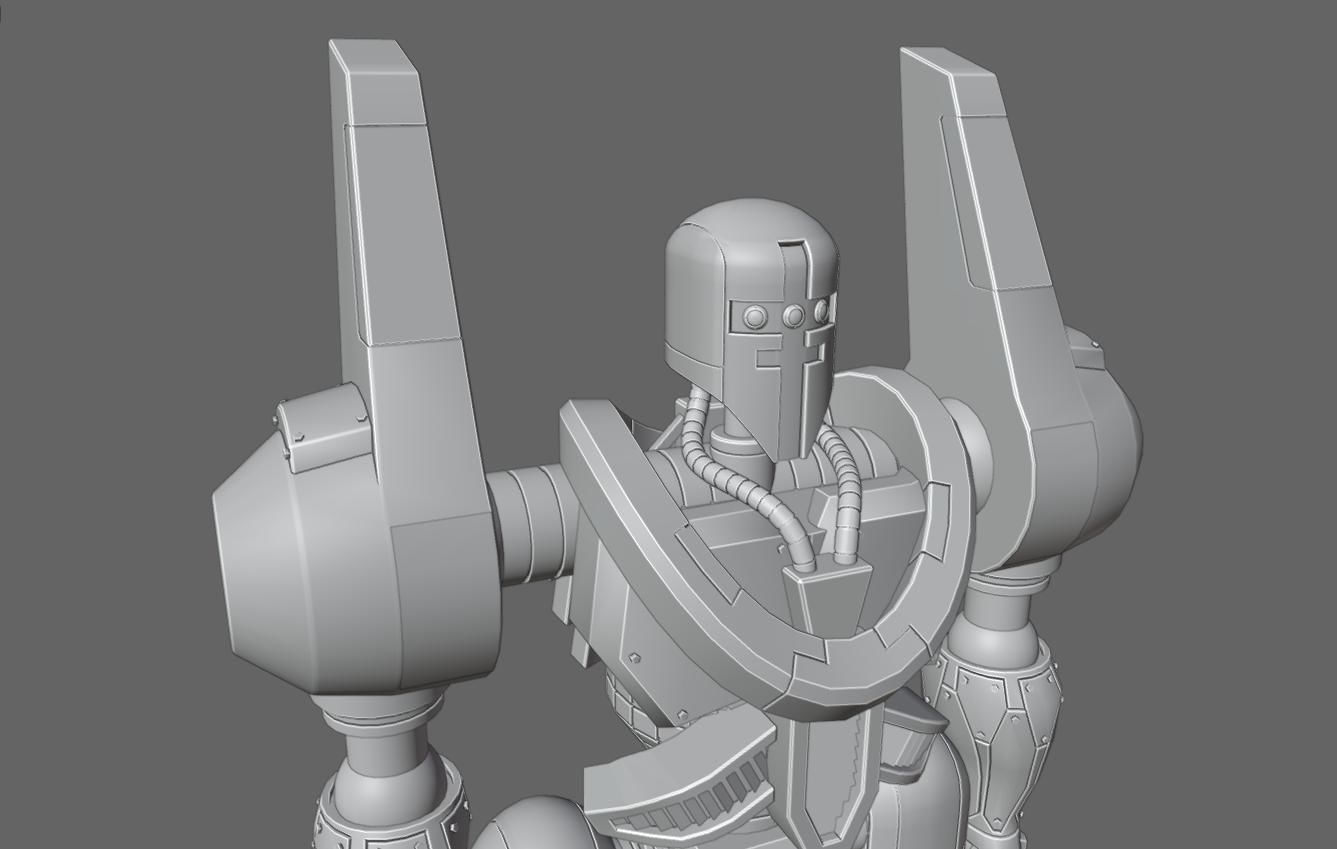 Mecha Giant Robot Anime - Robo Gigante Low-poly 3D model_28