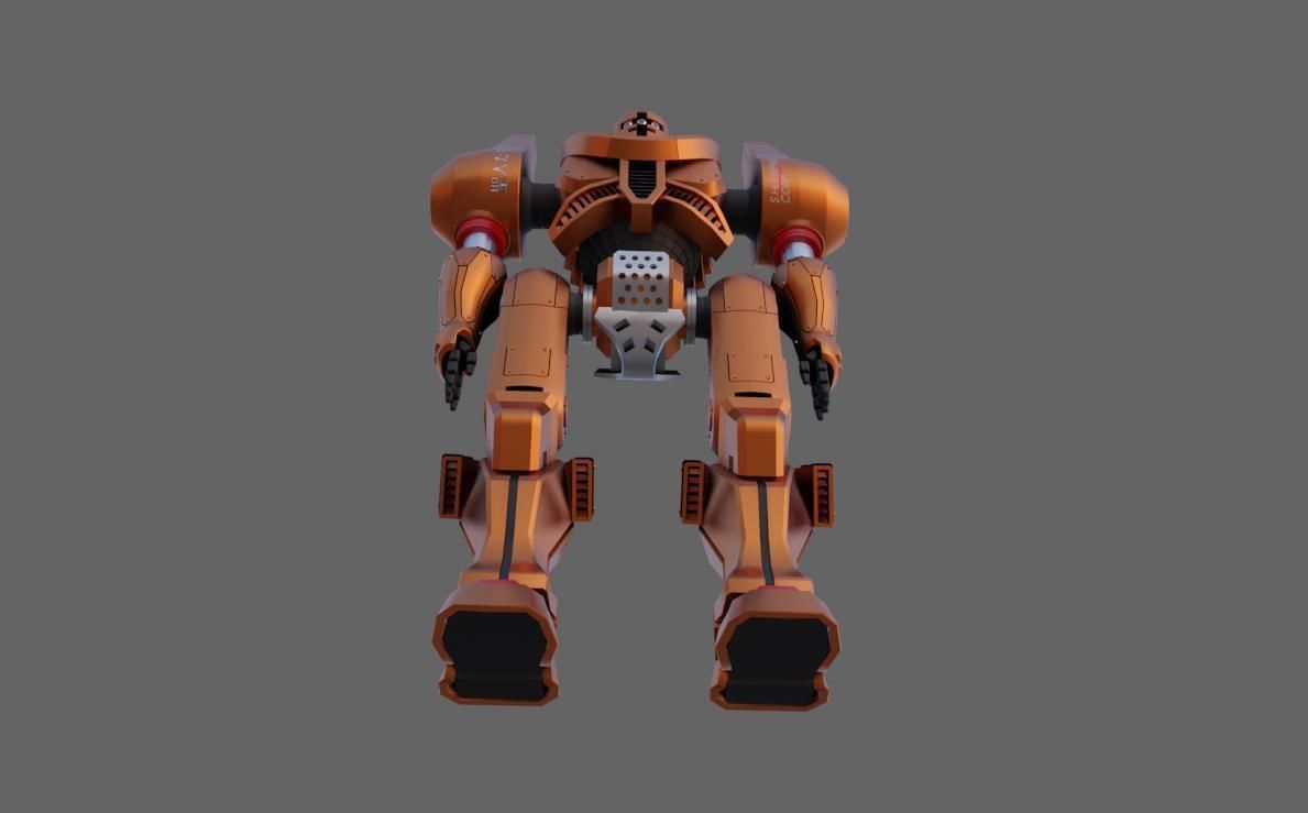 Mecha Giant Robot Anime - Robo Gigante Low-poly 3D model_15