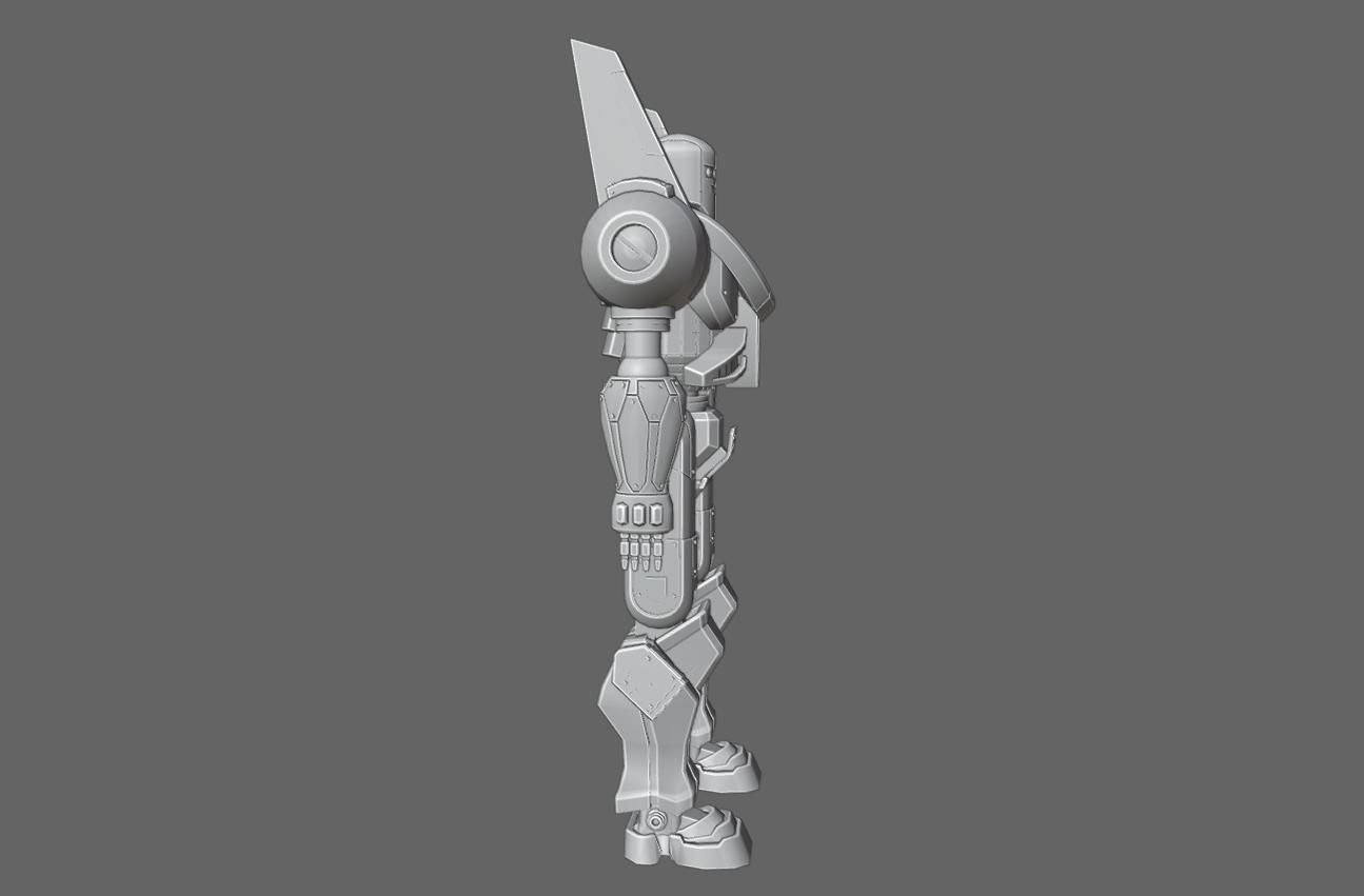 Mecha Giant Robot Anime - Robo Gigante Low-poly 3D model_25