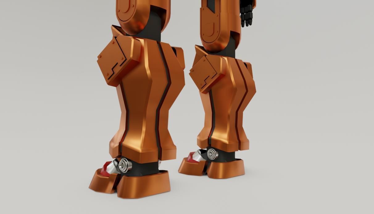 Mecha Giant Robot Anime - Robo Gigante Low-poly 3D model_22