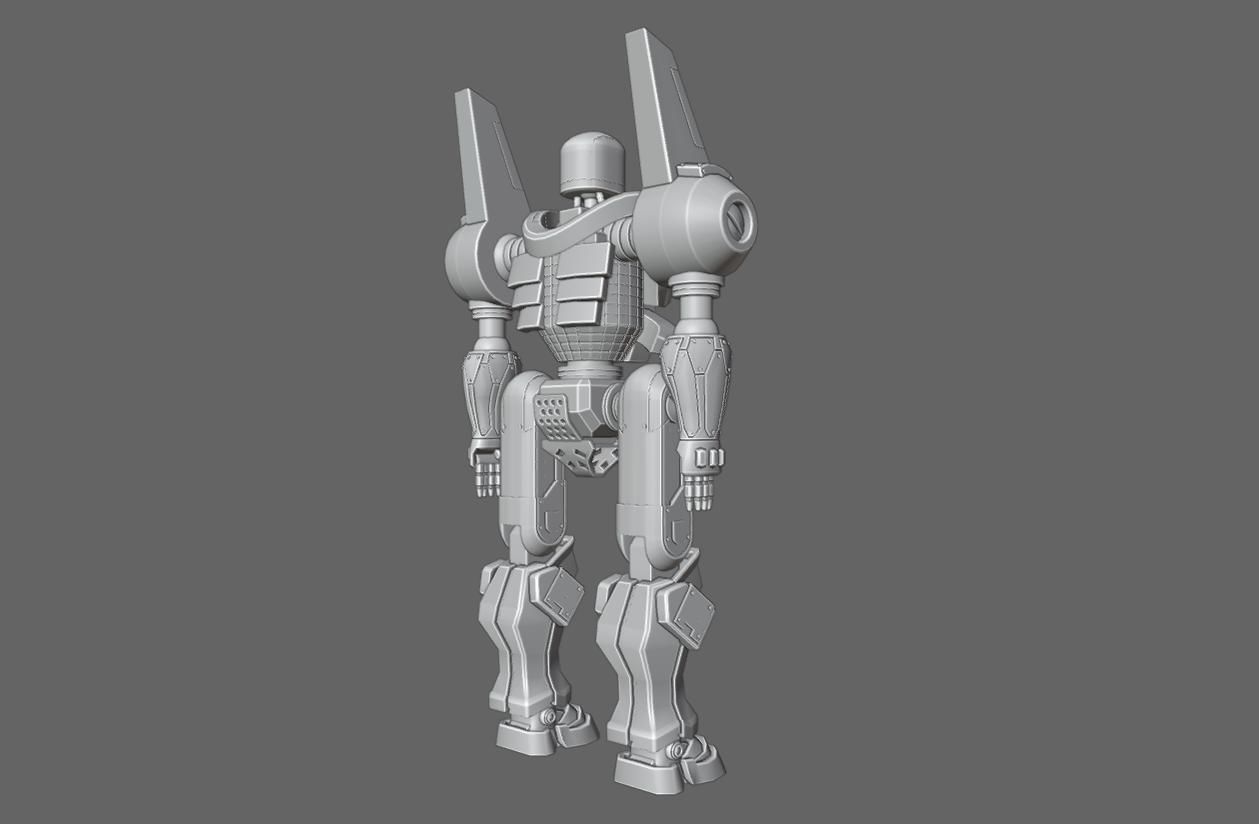 Mecha Giant Robot Anime - Robo Gigante Low-poly 3D model_26