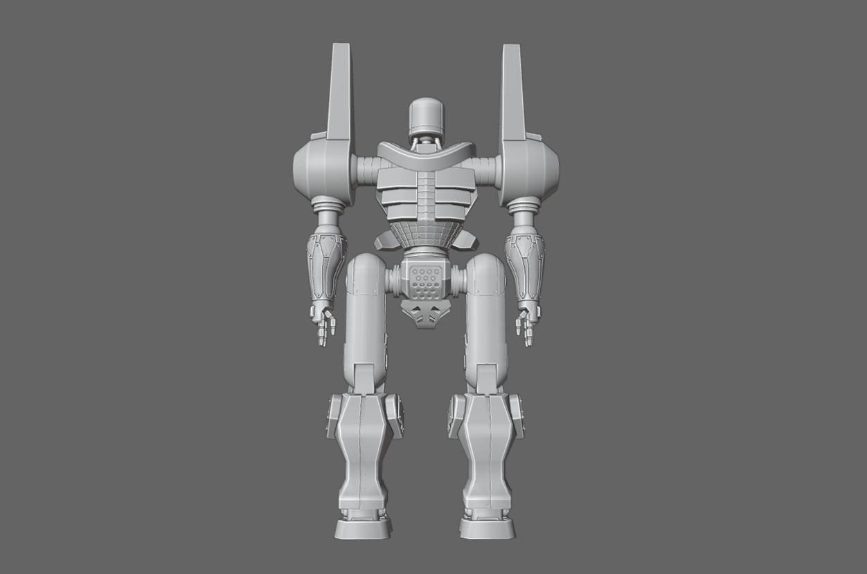Mecha Giant Robot Anime - Robo Gigante Low-poly 3D model_27