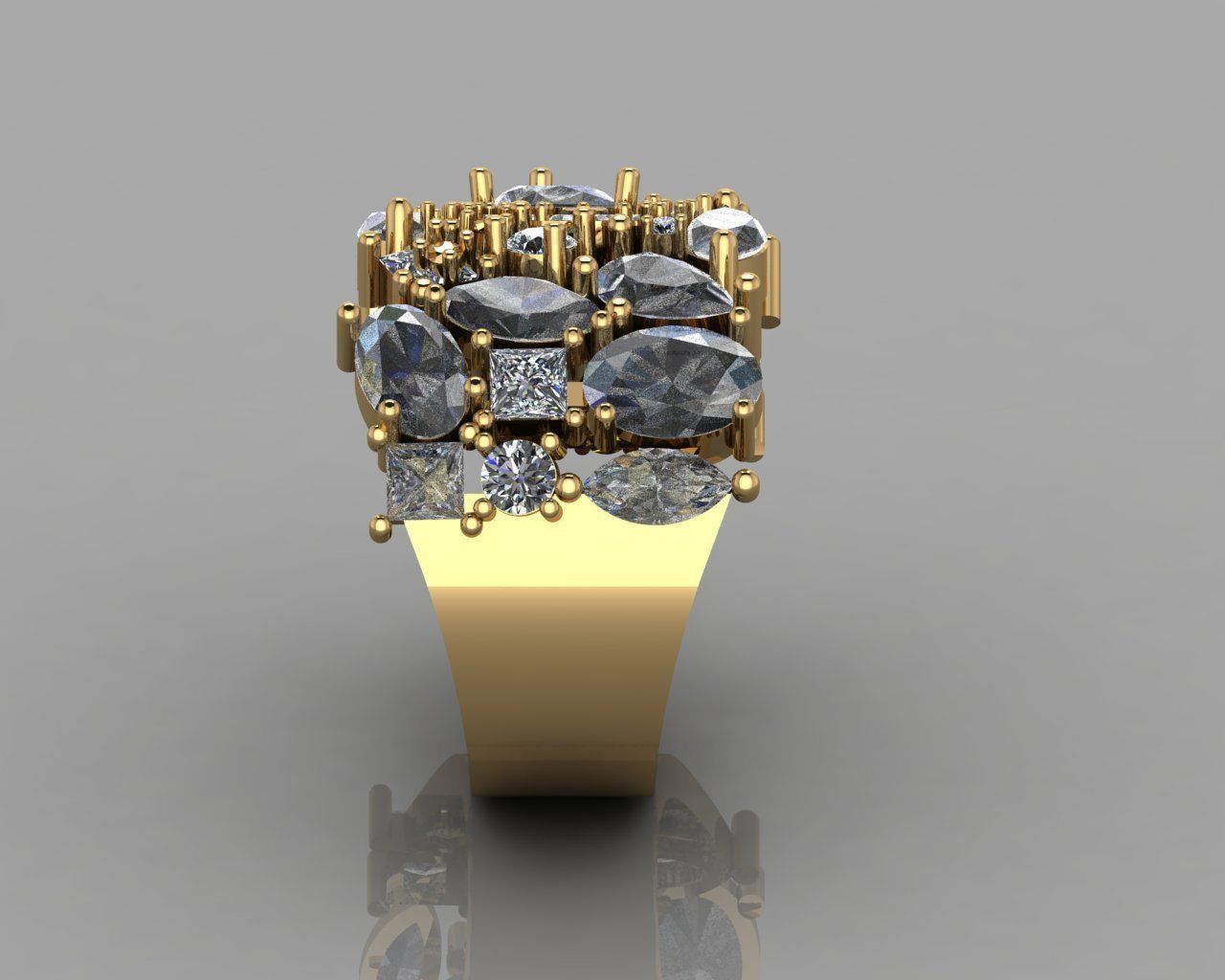 Different jewelry ring 3D print model_8