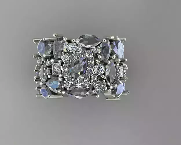 Different jewelry ring 3D print model