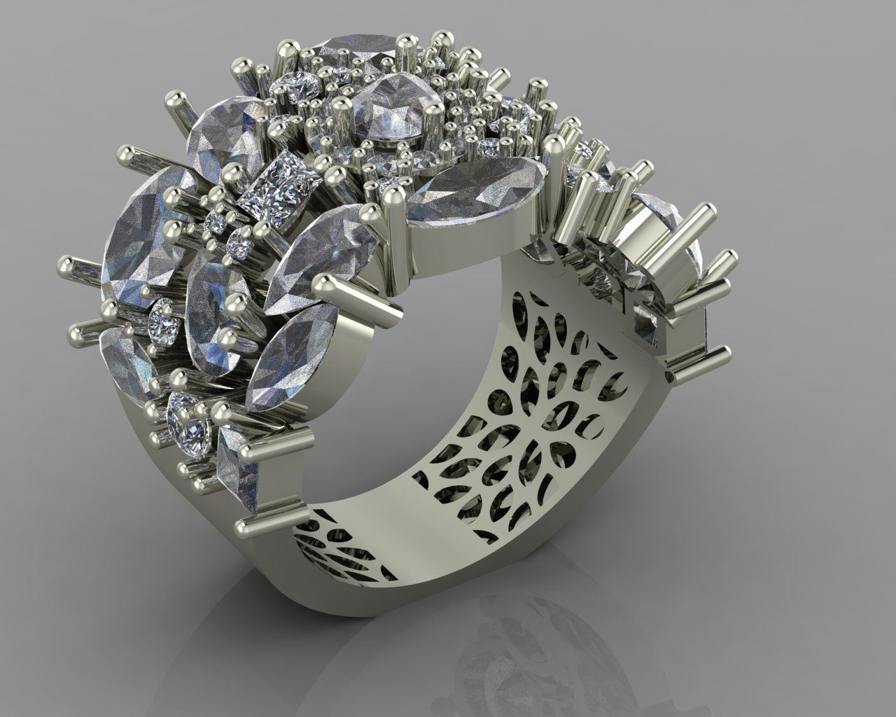 Different jewelry ring 3D print model_4