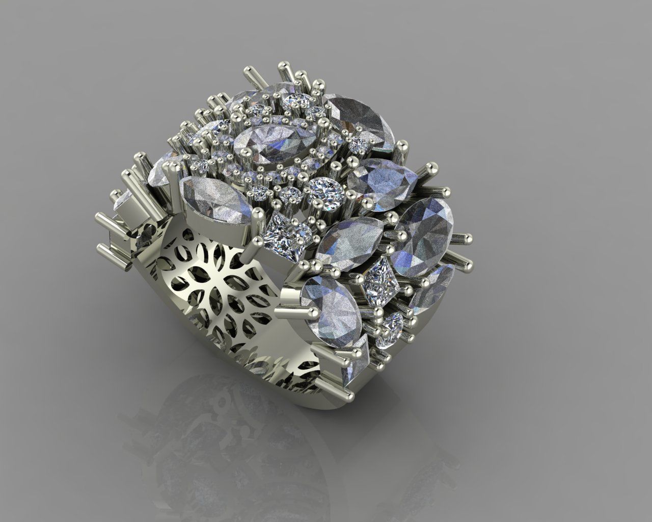 Different jewelry ring 3D print model_1