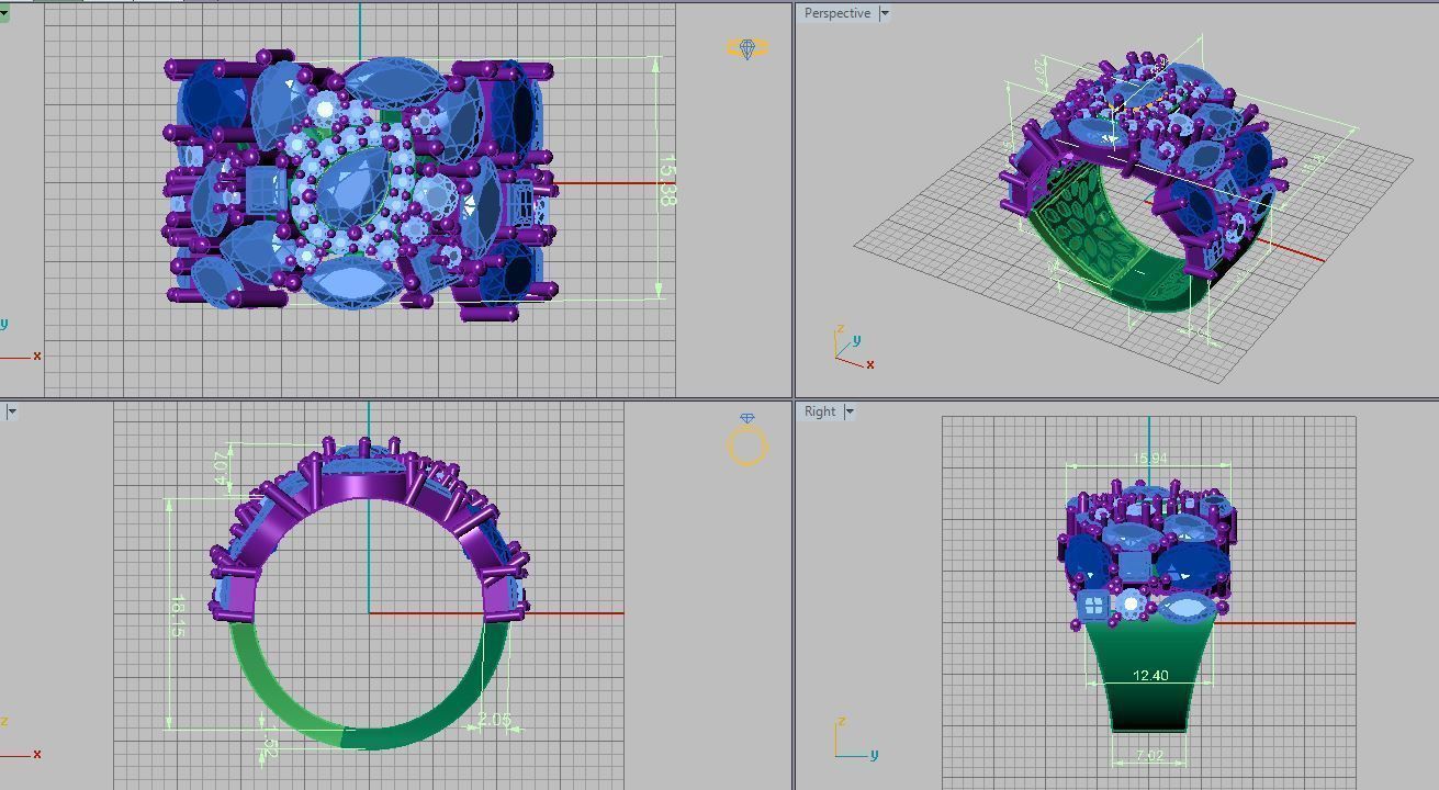 Different jewelry ring 3D print model_14