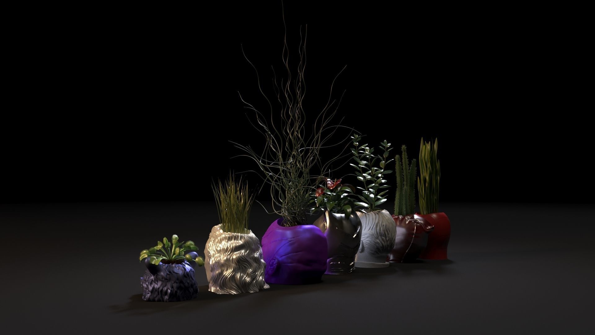 Marvel heroes planters 3D print model_3