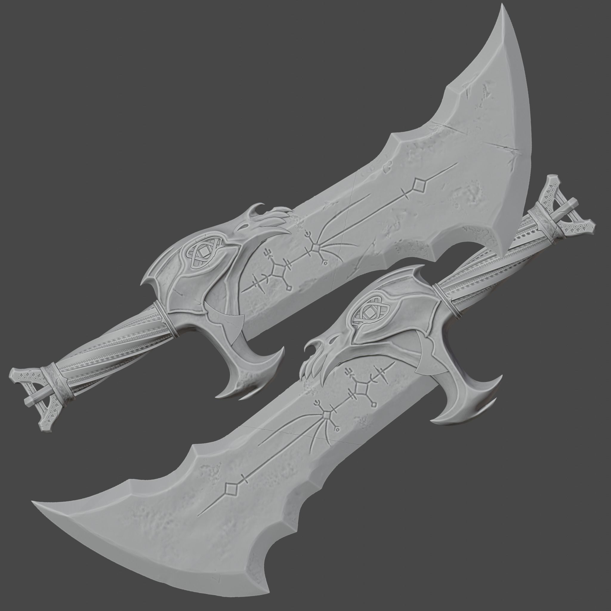 CHAOS BLADES GOD OF WAR RAGRAROK 3D print model_5