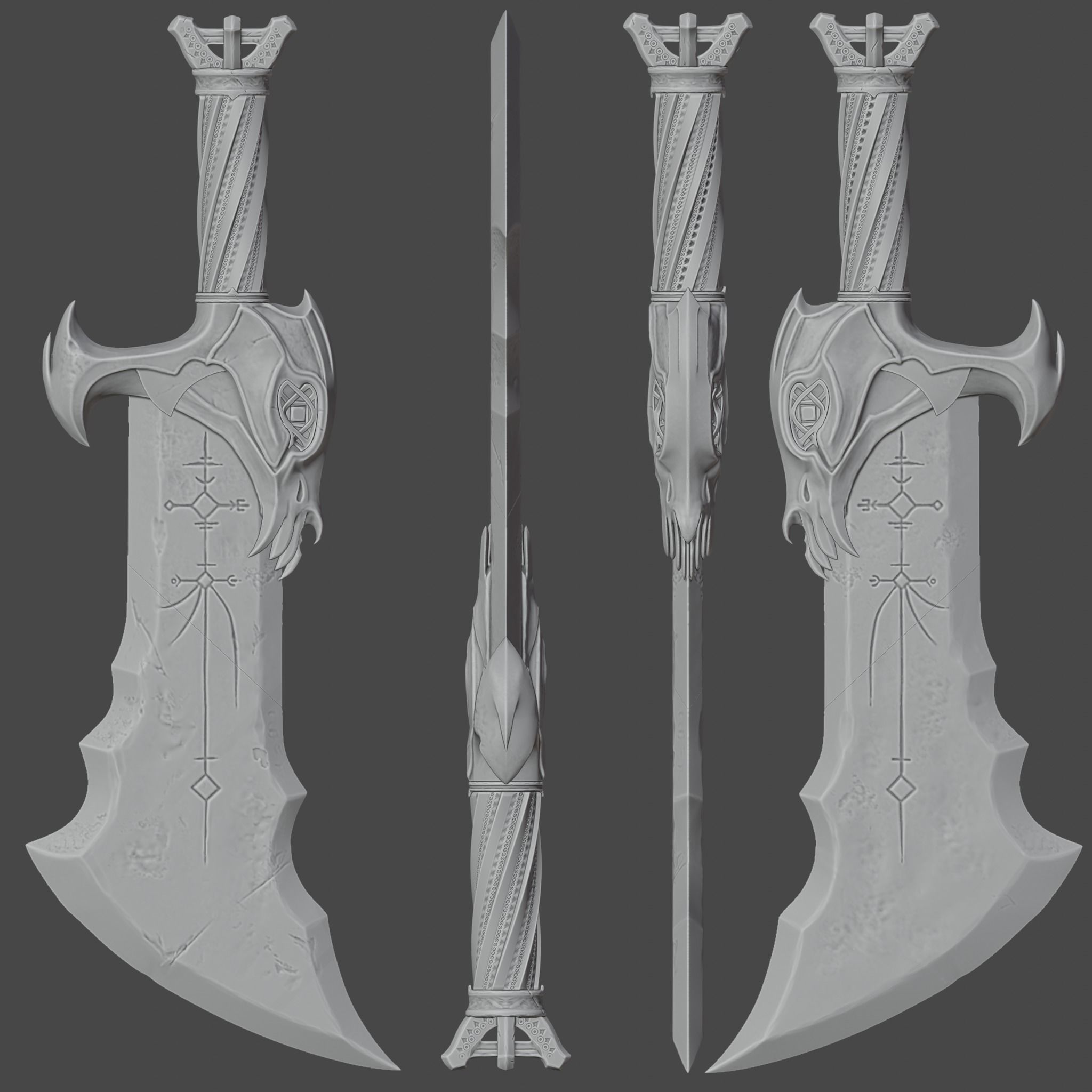 CHAOS BLADES GOD OF WAR RAGRAROK 3D print model_4