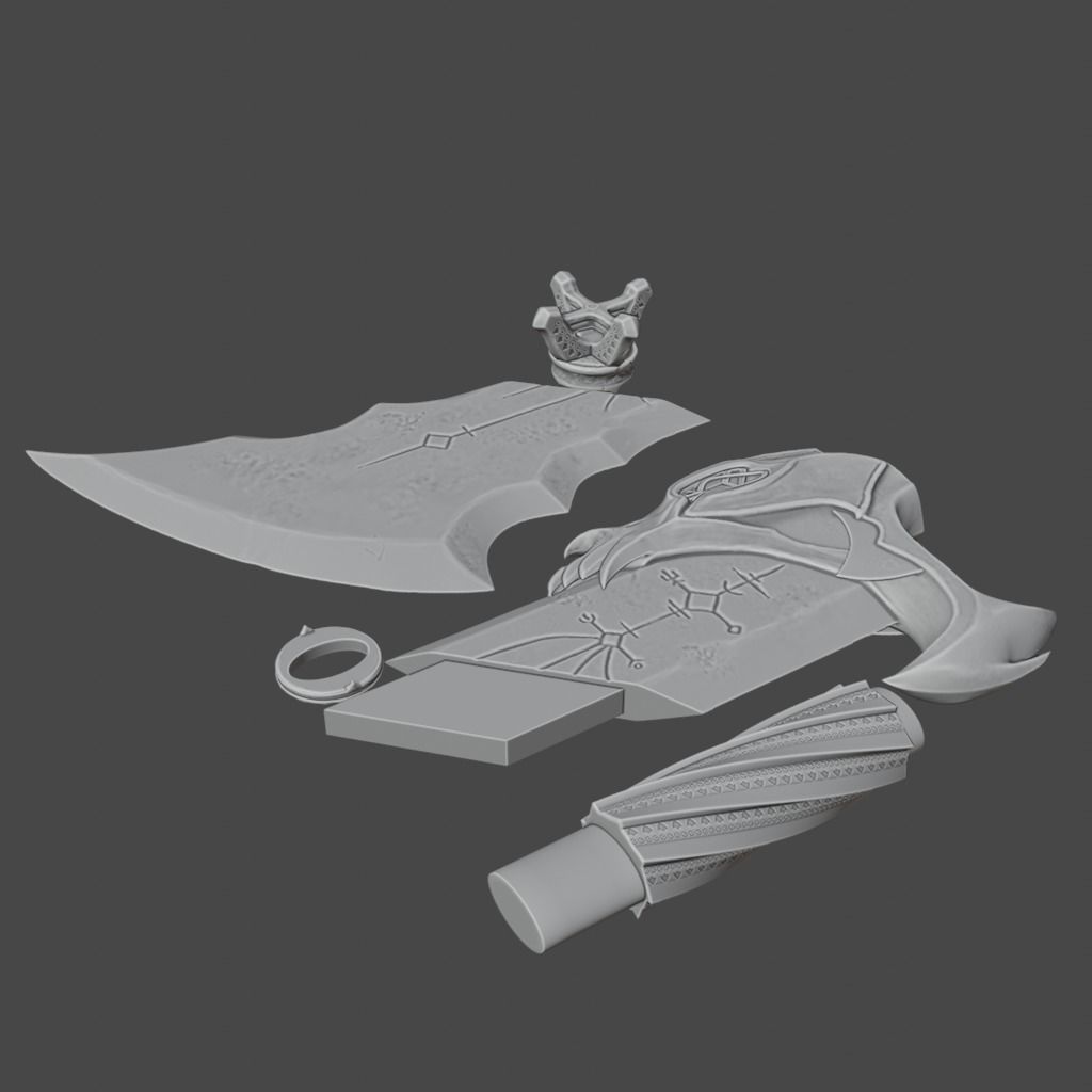 CHAOS BLADES GOD OF WAR RAGRAROK 3D print model_3