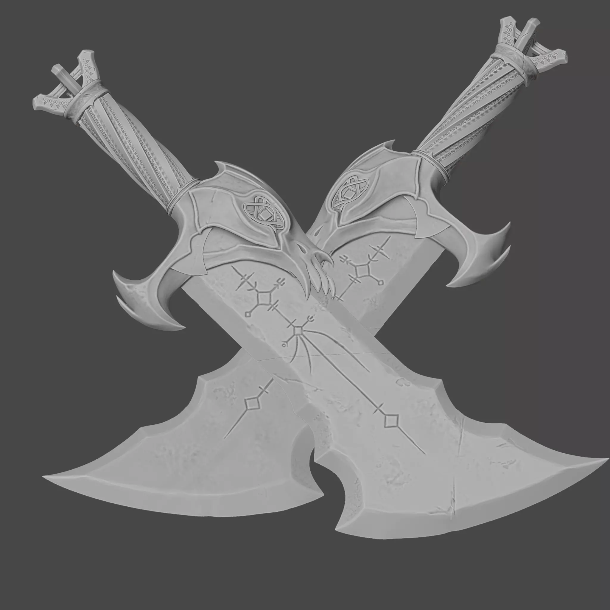 CHAOS BLADES GOD OF WAR RAGRAROK 3D print model_0