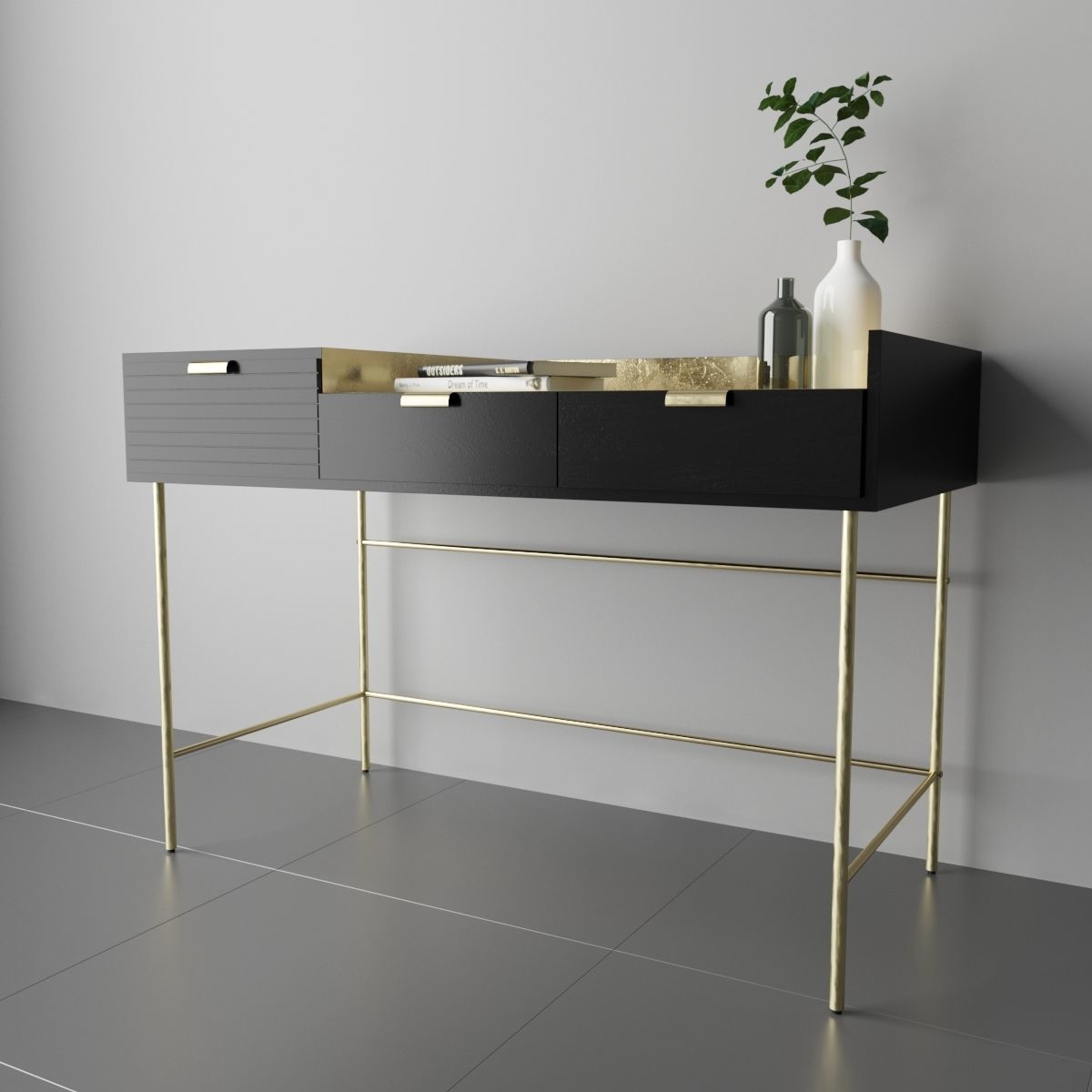 Jagger Drawer Desk by Maisonsdumonde 3D model_2