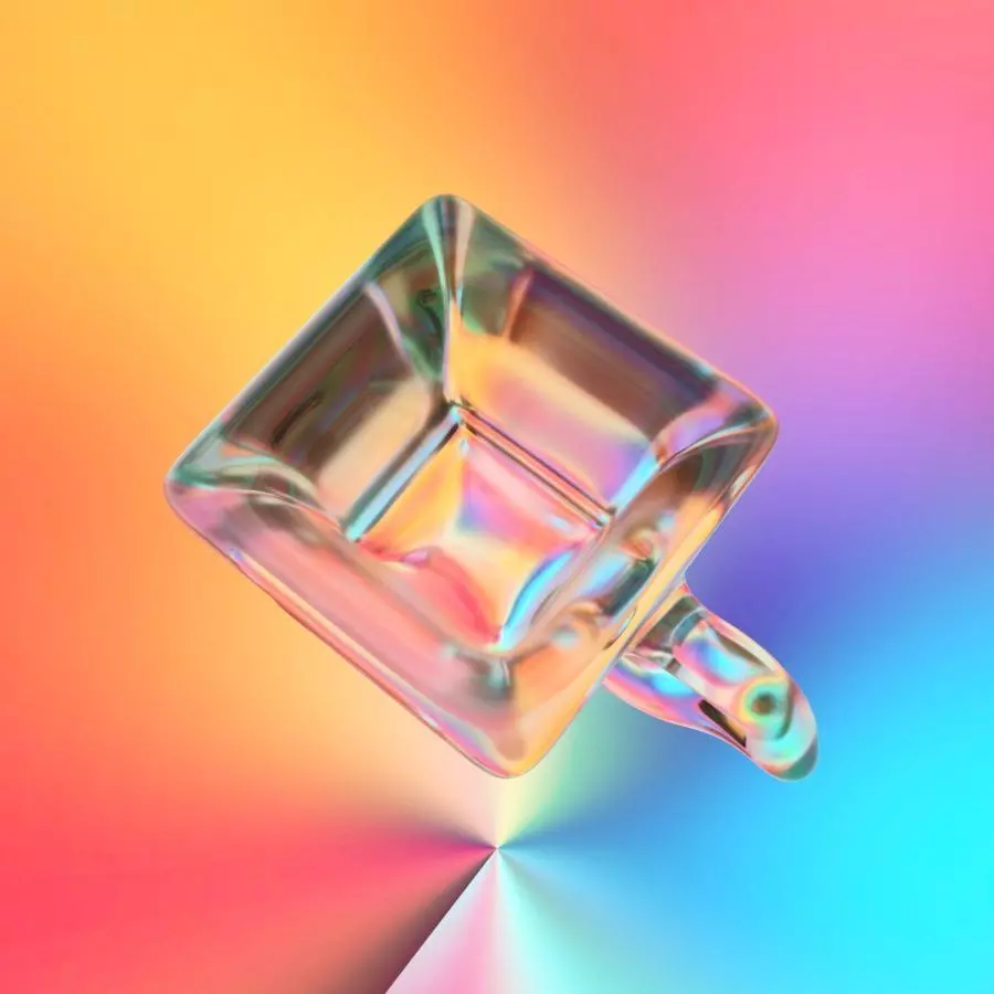 Wiggly Cup and Colorful Map 3D model_0