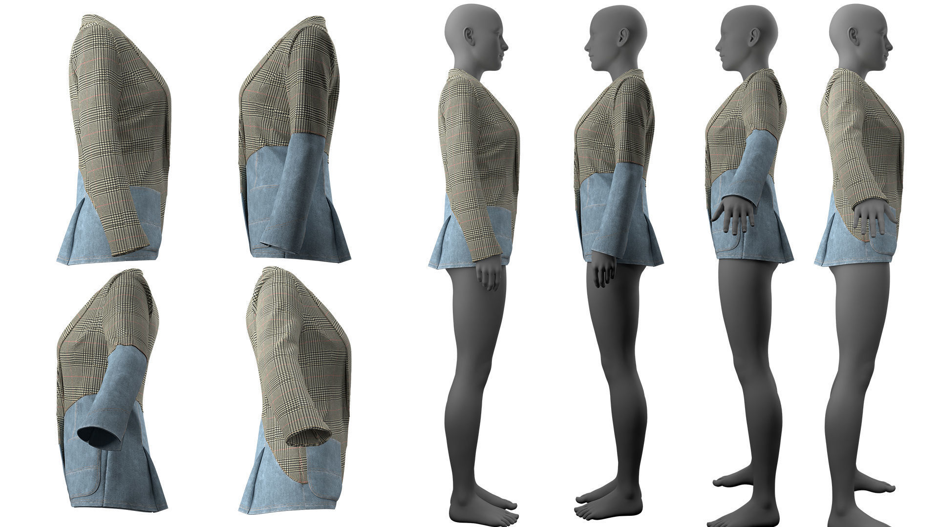 Asymmetric Jacket Fitted to Gen8 Body Mesh 3D model_6