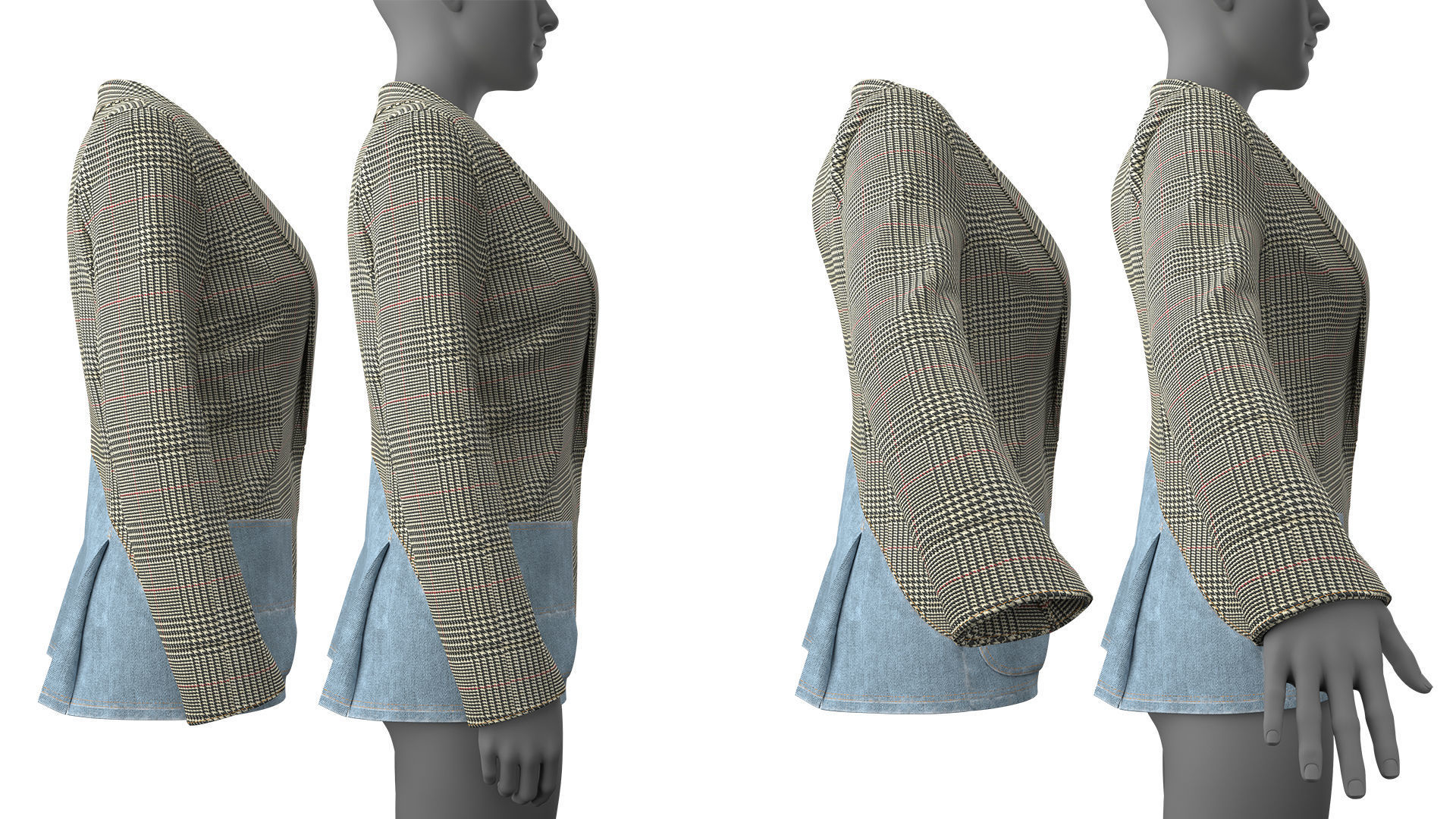 Asymmetric Jacket Fitted to Gen8 Body Mesh 3D model_7