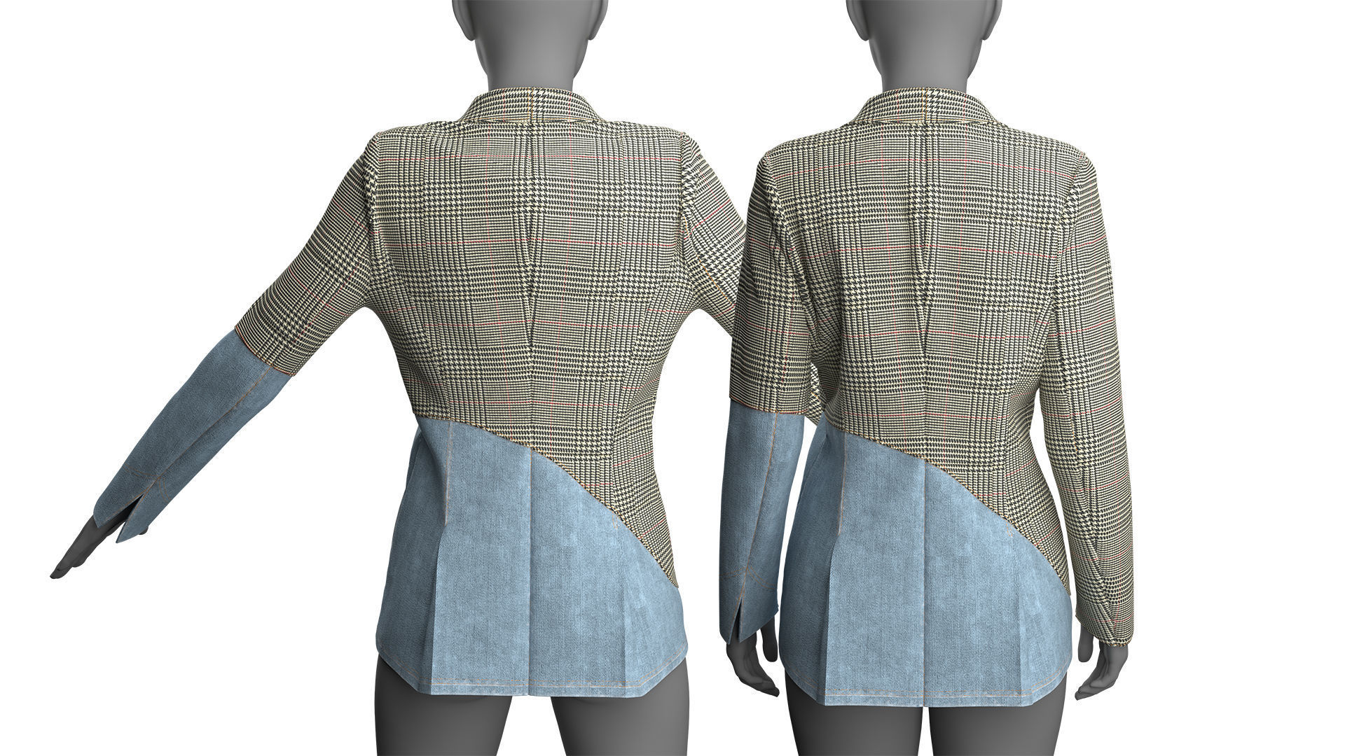 Asymmetric Jacket Fitted to Gen8 Body Mesh 3D model_9