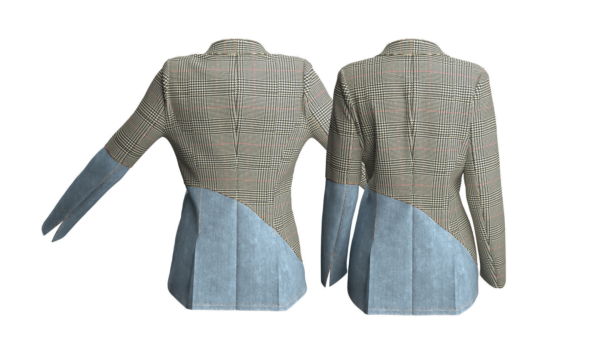 Asymmetric Jacket Fitted to Gen8 Body Mesh 3D model_10