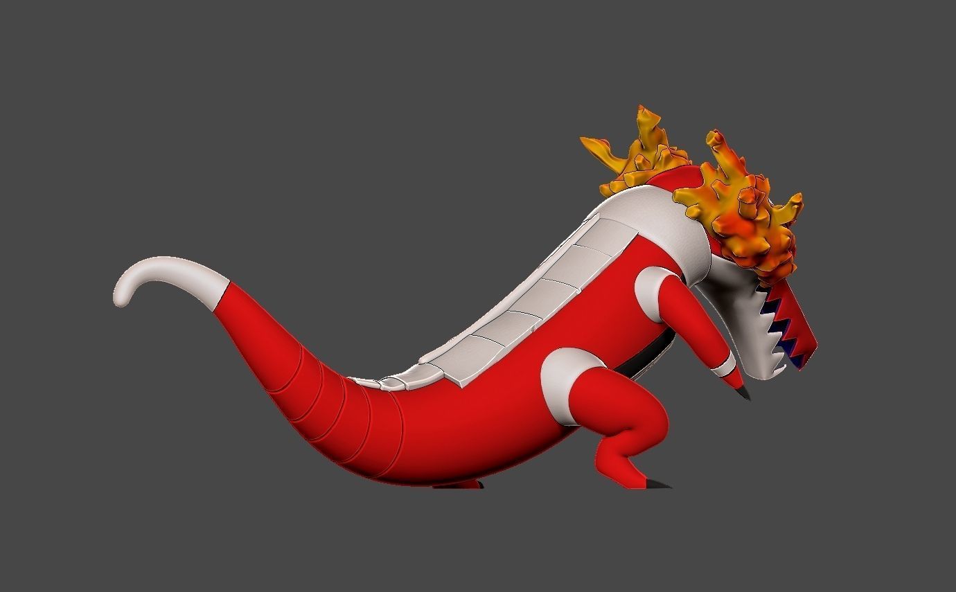 Pokemon skeledirge 3D print model_11