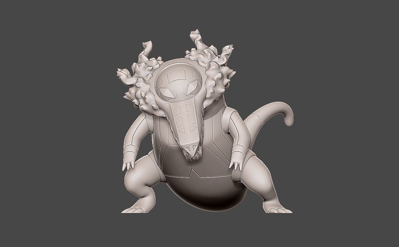 Pokemon skeledirge 3D print model_2
