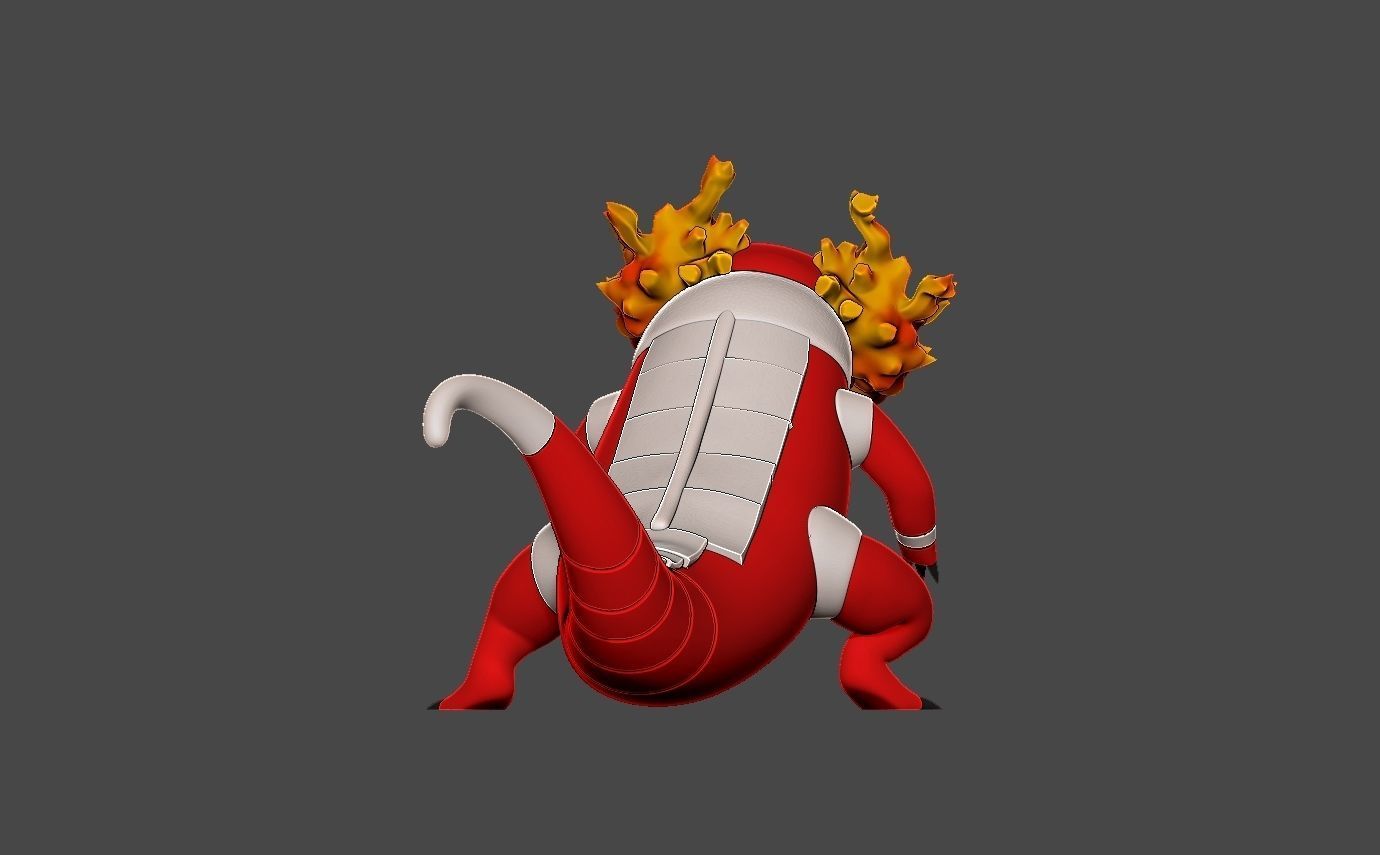 Pokemon skeledirge 3D print model_13